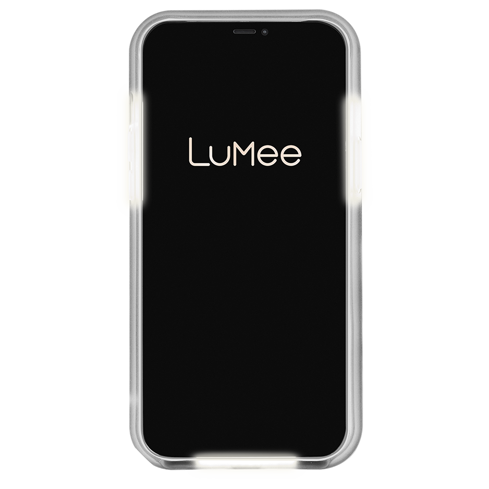 Lumee Halo Selfie Light Case For Iphone 12 Pro Max Rose Gold White Marble