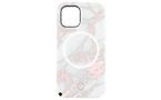 LuMee Halo Selfie Light Case for iPhone 13 Pro Max Rose Gold White Marble