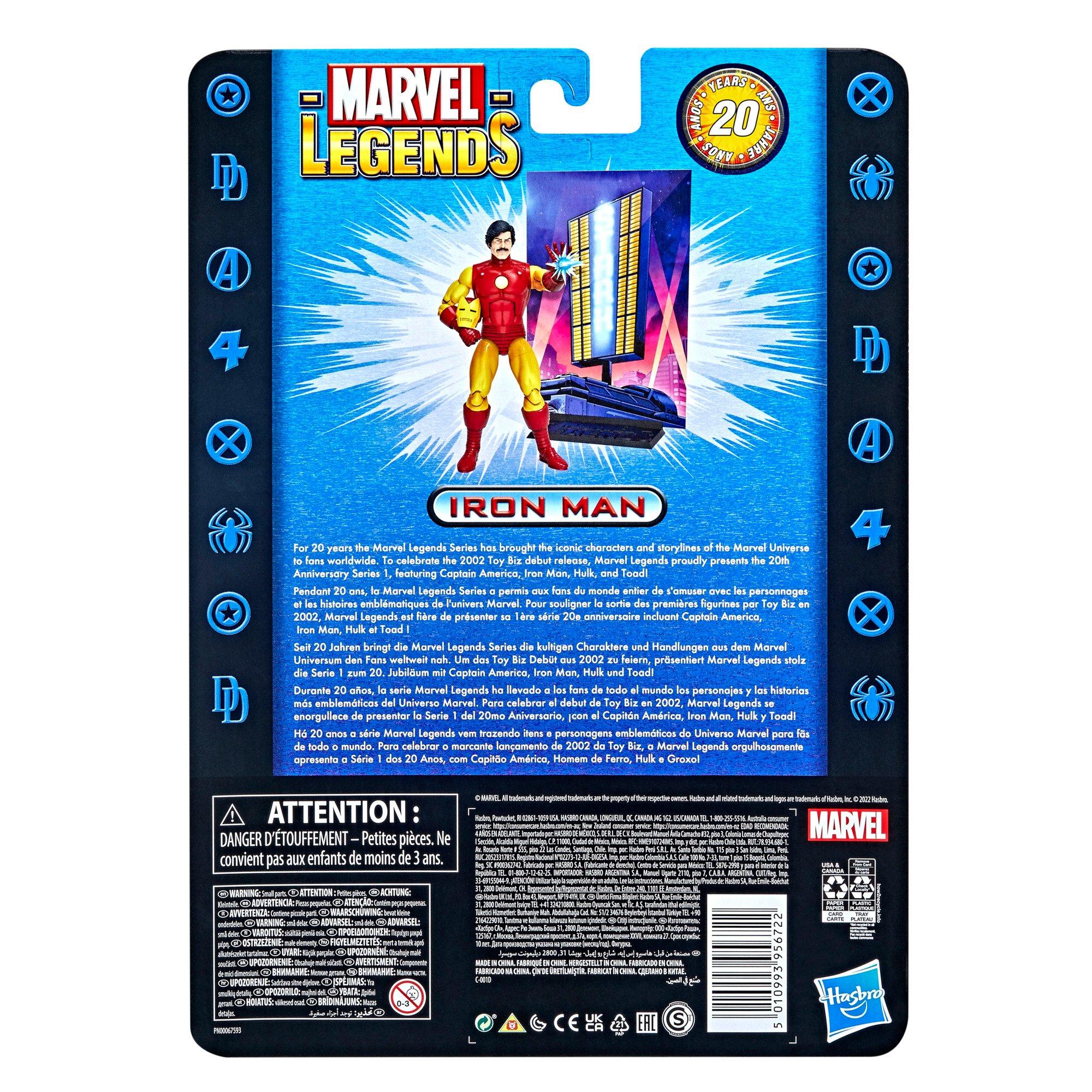 Hasbro Marvel Legends Series 20th Anniversary Series 1 Iron Man 6-in Action  Figure