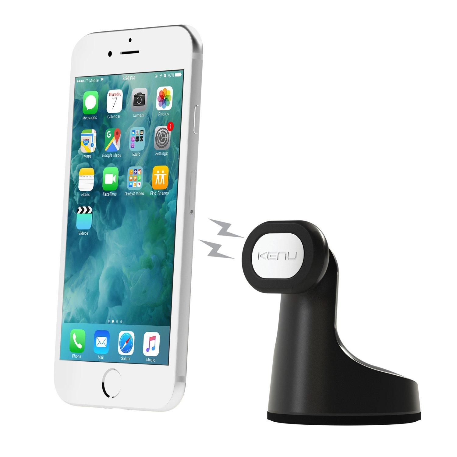 Kenu Airbase Magnetic Premium Smartphone Magnetic Suction Mount Black