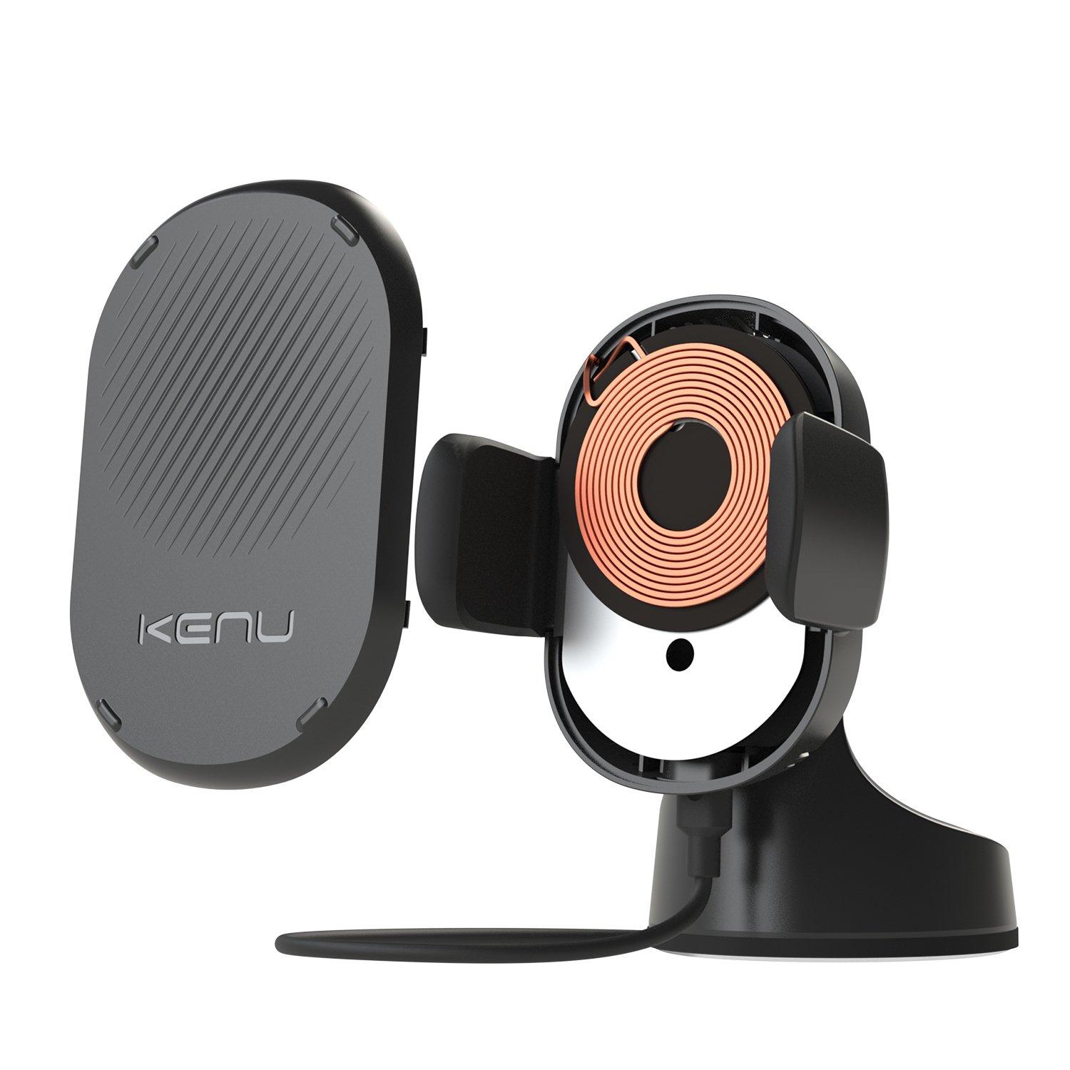 Kenu Airbase Wireless Wireless Smartphone Fast Charging Suction Mount Black