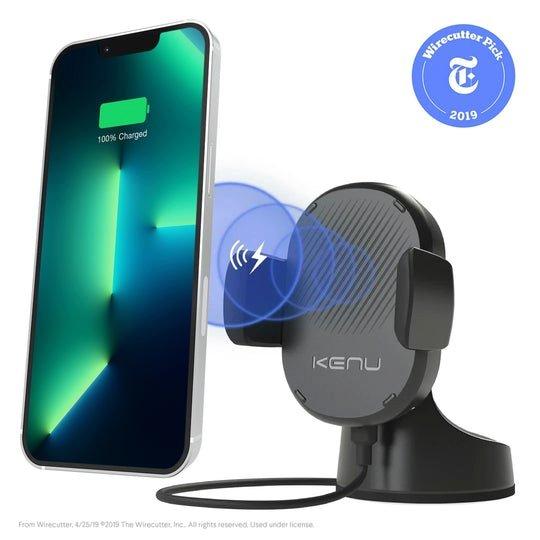 Kenu Airbase Wireless Wireless Smartphone Fast Charging Suction Mount Black