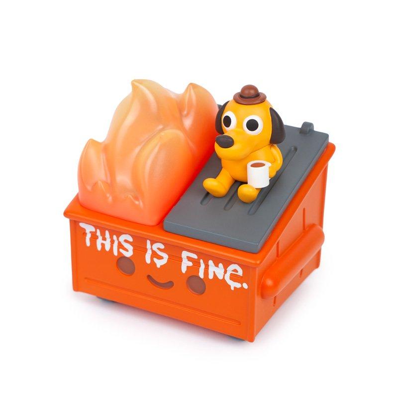 100 Percent Soft This is Fine Dumpster Fire 2.8-in Figure