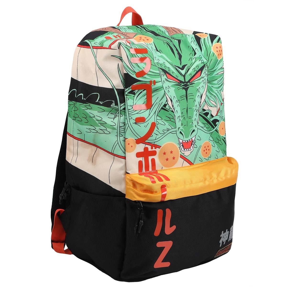 Bioworld Dragon Ball Shenron Wrap Around Print 17 inch Backpack with Patches, Adult Unisex, Size: One Size