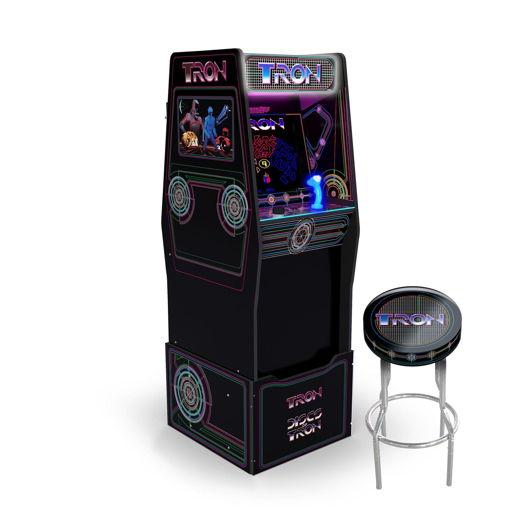 list item 1 of 9 Arcade1Up Tron Arcade Cabinet with Riser and Stool