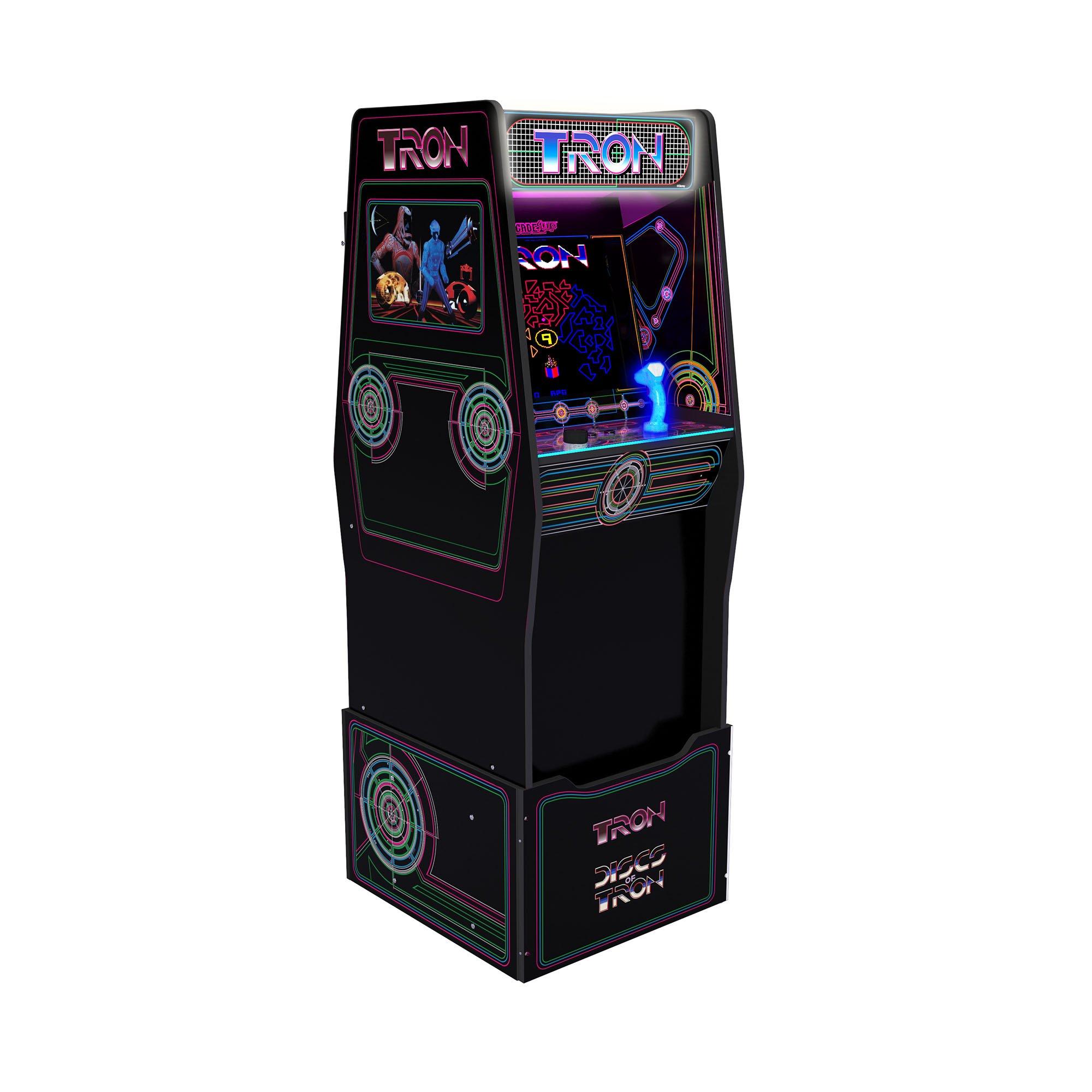 list item 2 of 9 Arcade1Up Tron Arcade Cabinet with Riser and Stool