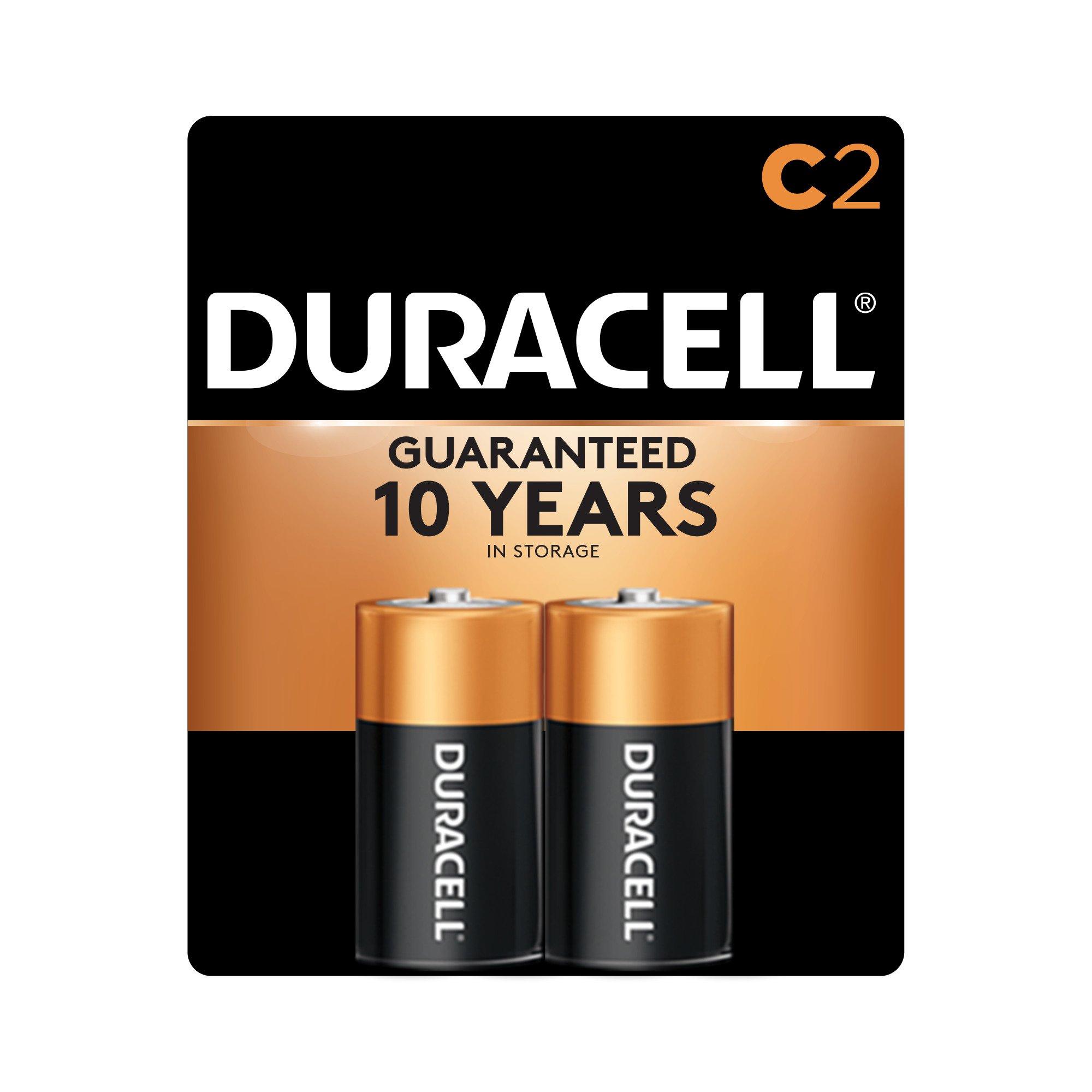 Duracell Batteries Dcell-2  D-Cell Alkaline Batteries, 2-Pack