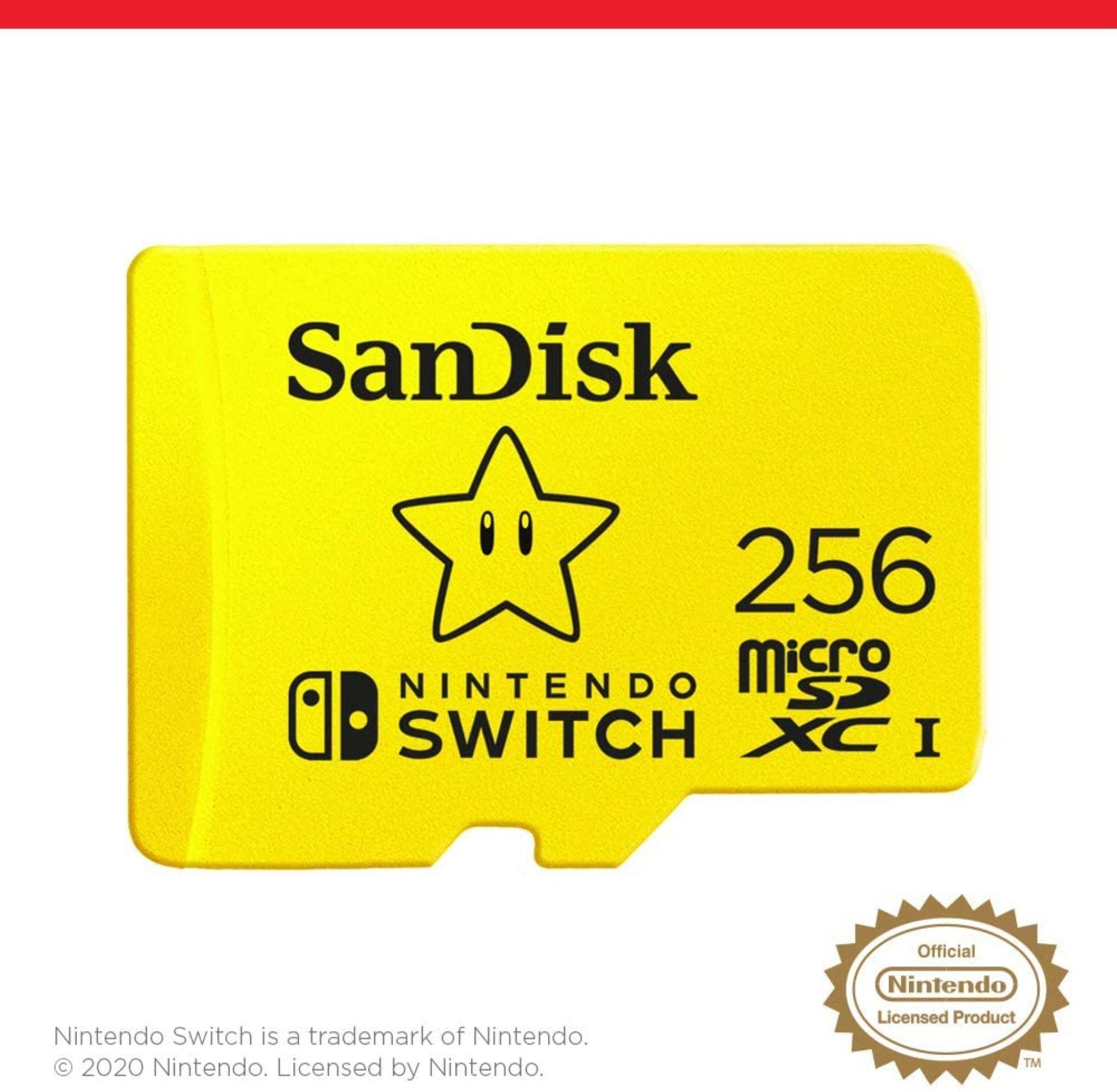 SanDisk 256GB microSDXC Card for Nintendo Switch With 200 Nintendo