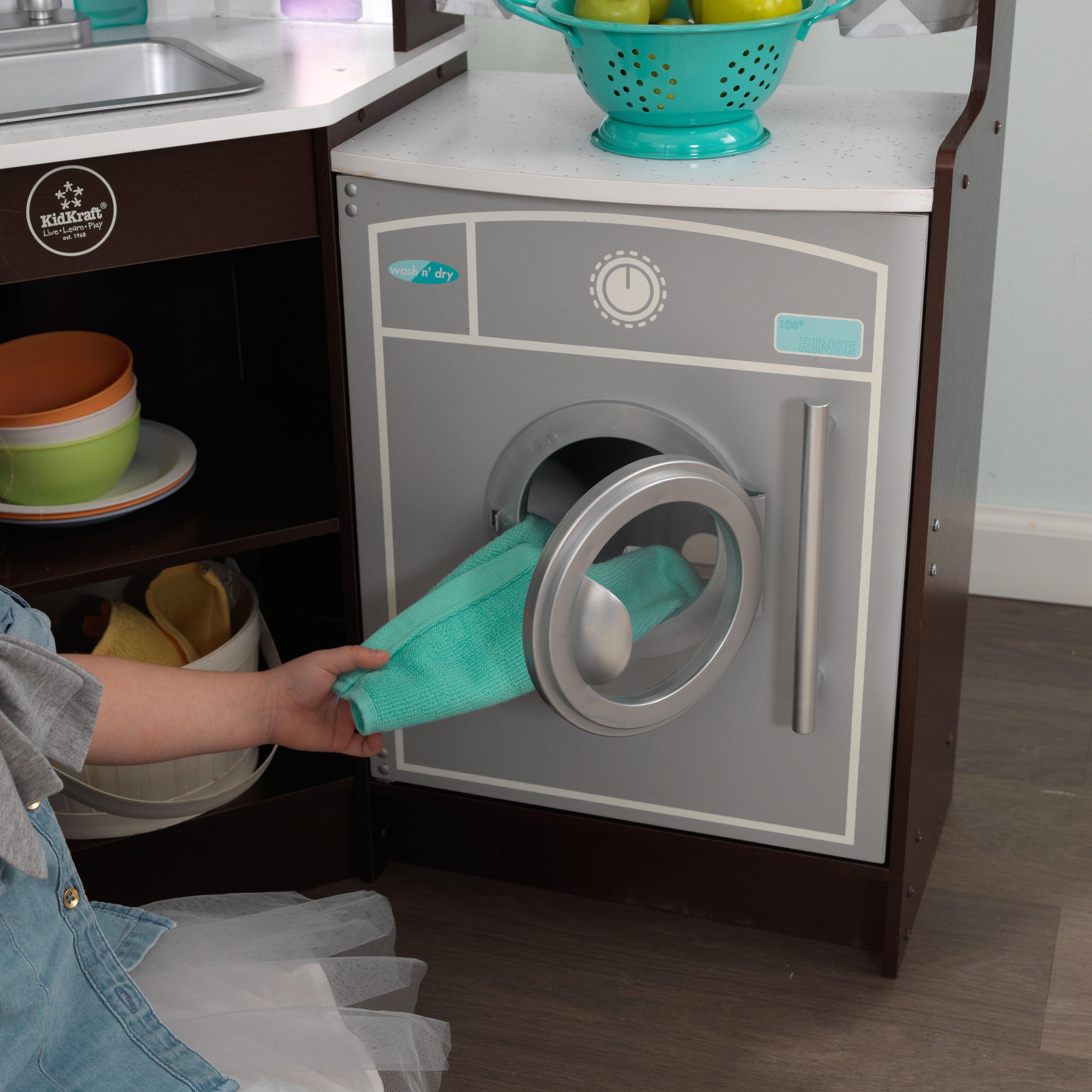 KidKraft Ultimate Corner Play Kitchen With Lights and Sounds Espresso