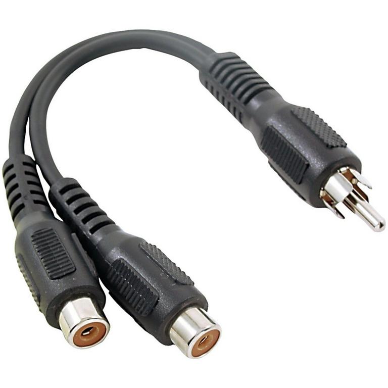 RCA Single Male to Two Female RCA Y-Adapter