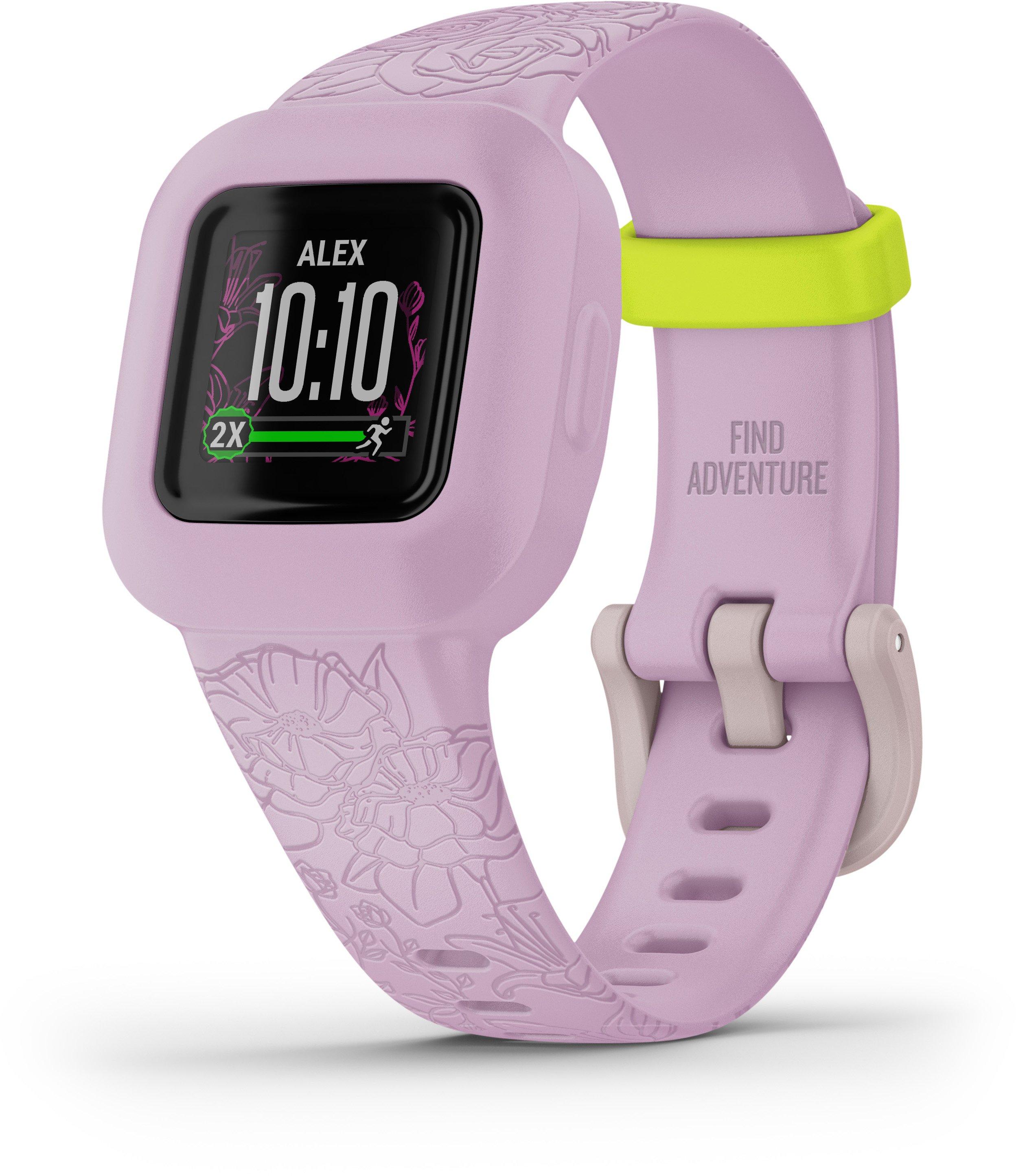 Garmin vivofit jr. 3 Lilac Floral Fitness Tracker Watch for Kids