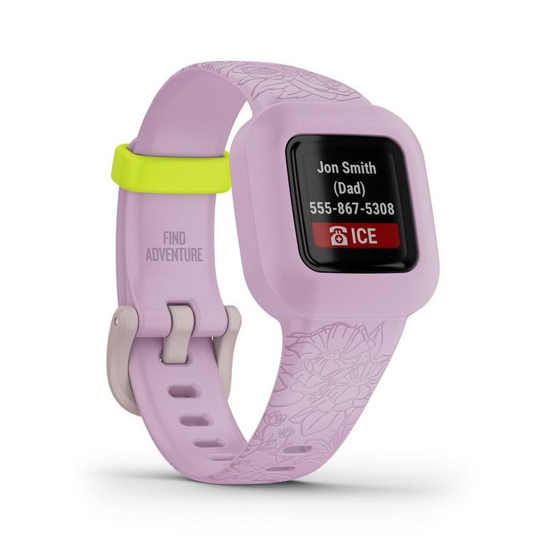 Garmin vivofit jr. 3 Lilac Floral Fitness Tracker Watch for Kids