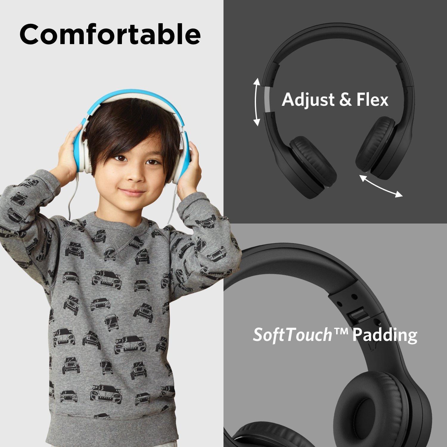 LilGadgets Connect Plus Style Wired Volume Limited Kids Over-Ear Headphones