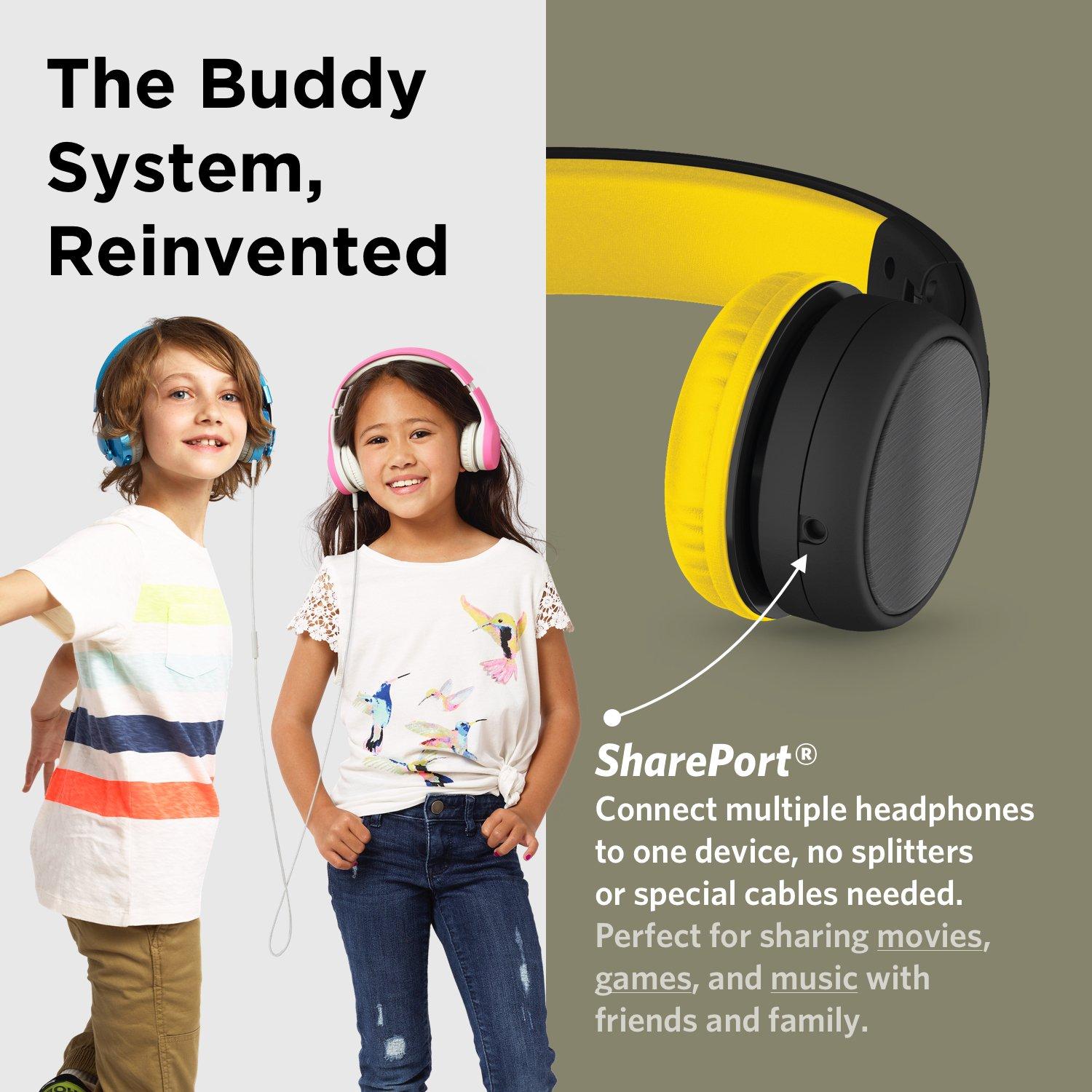 LilGadgets Connect Plus Style Wired Volume Limited Kids Over-Ear Headphones