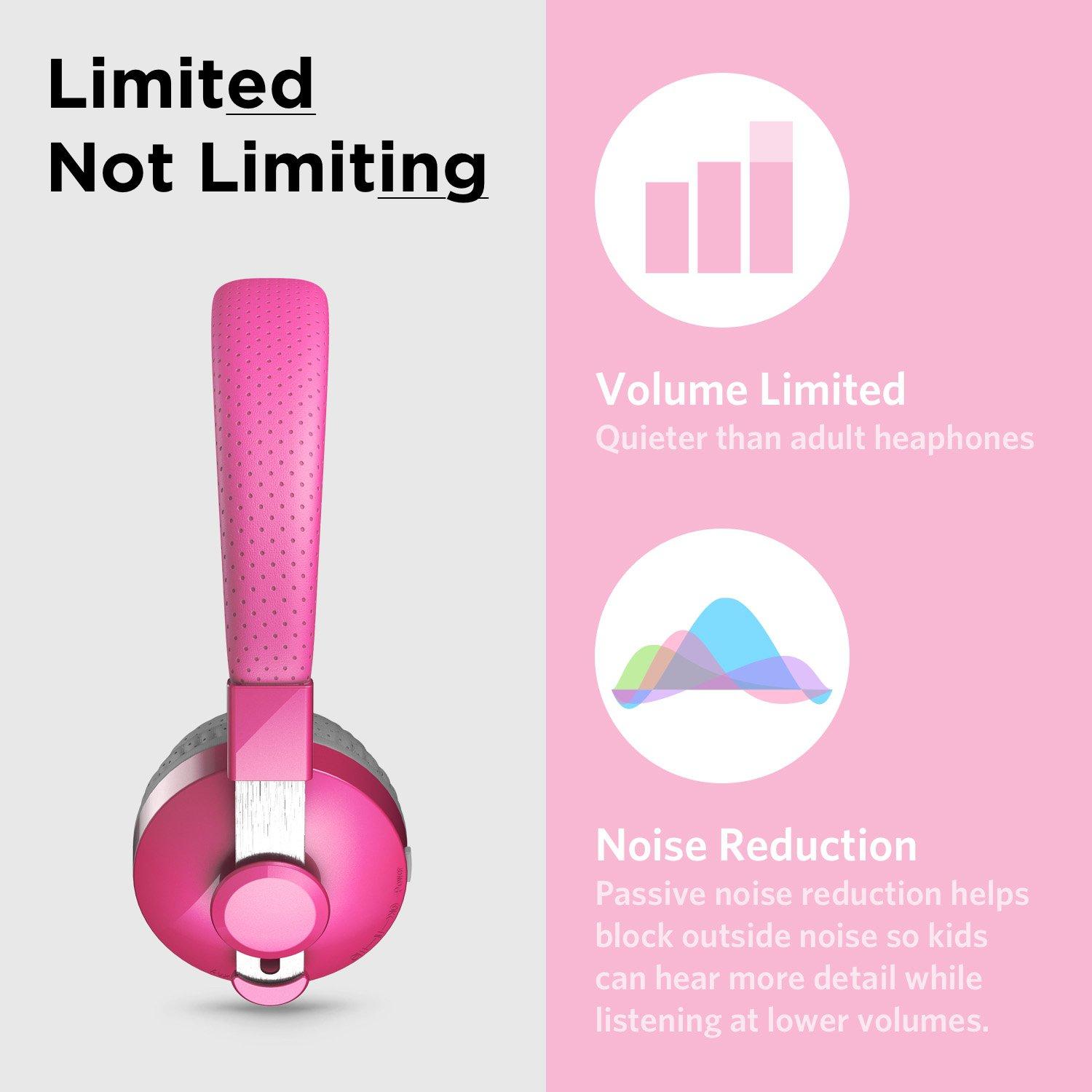 LilGadgets Connect Plus Untangled Pro Wireless Volume Limited Kids Over-Ear Headphones