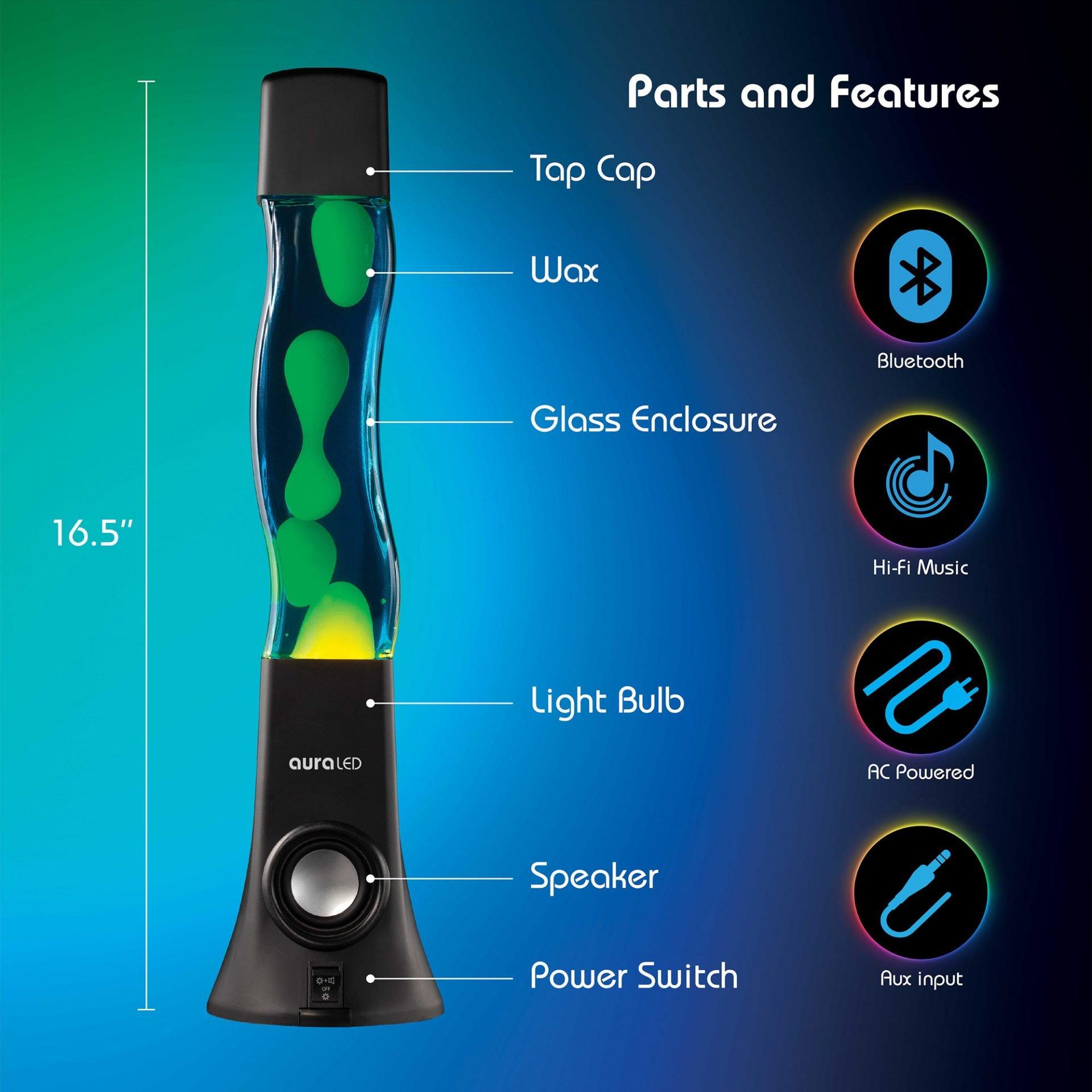 Tzumi Aura LED Lava Lamp Speaker