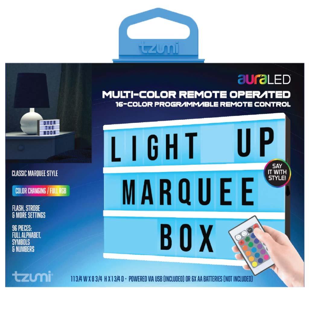 Tzumi Aura LED Multi Color Light Up Marquee Box