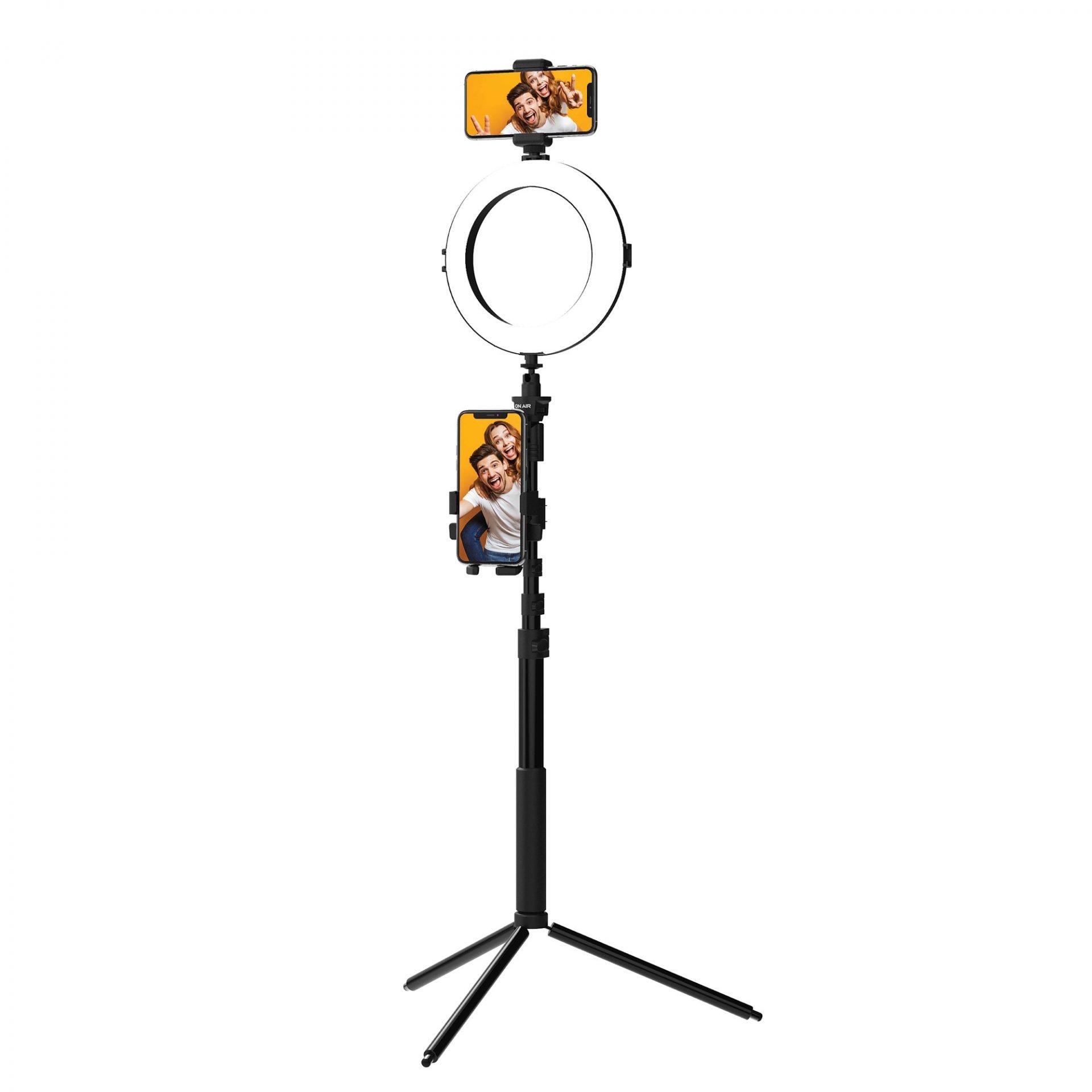 list item 1 of 6 Tzumi On Air Halo Live Pro 8-In LED Ring Light for Smartphones