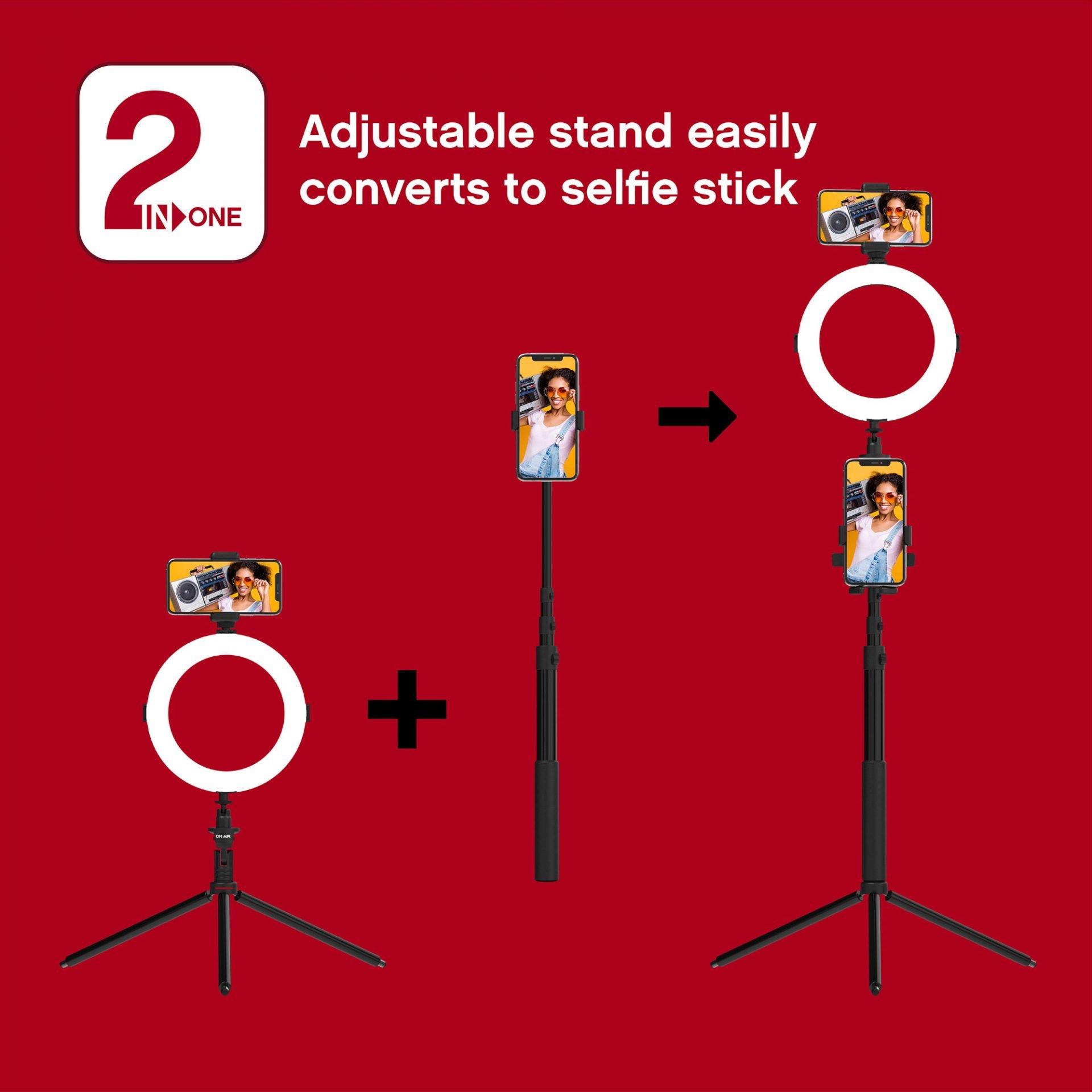 list item 6 of 6 Tzumi On Air Halo Live Pro 8-In LED Ring Light for Smartphones