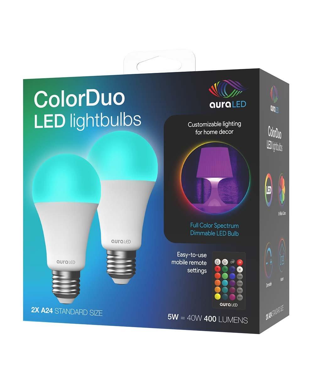 Tzumi Aura LED Remote Controlled ColorDuo Changing LED Bulbs
