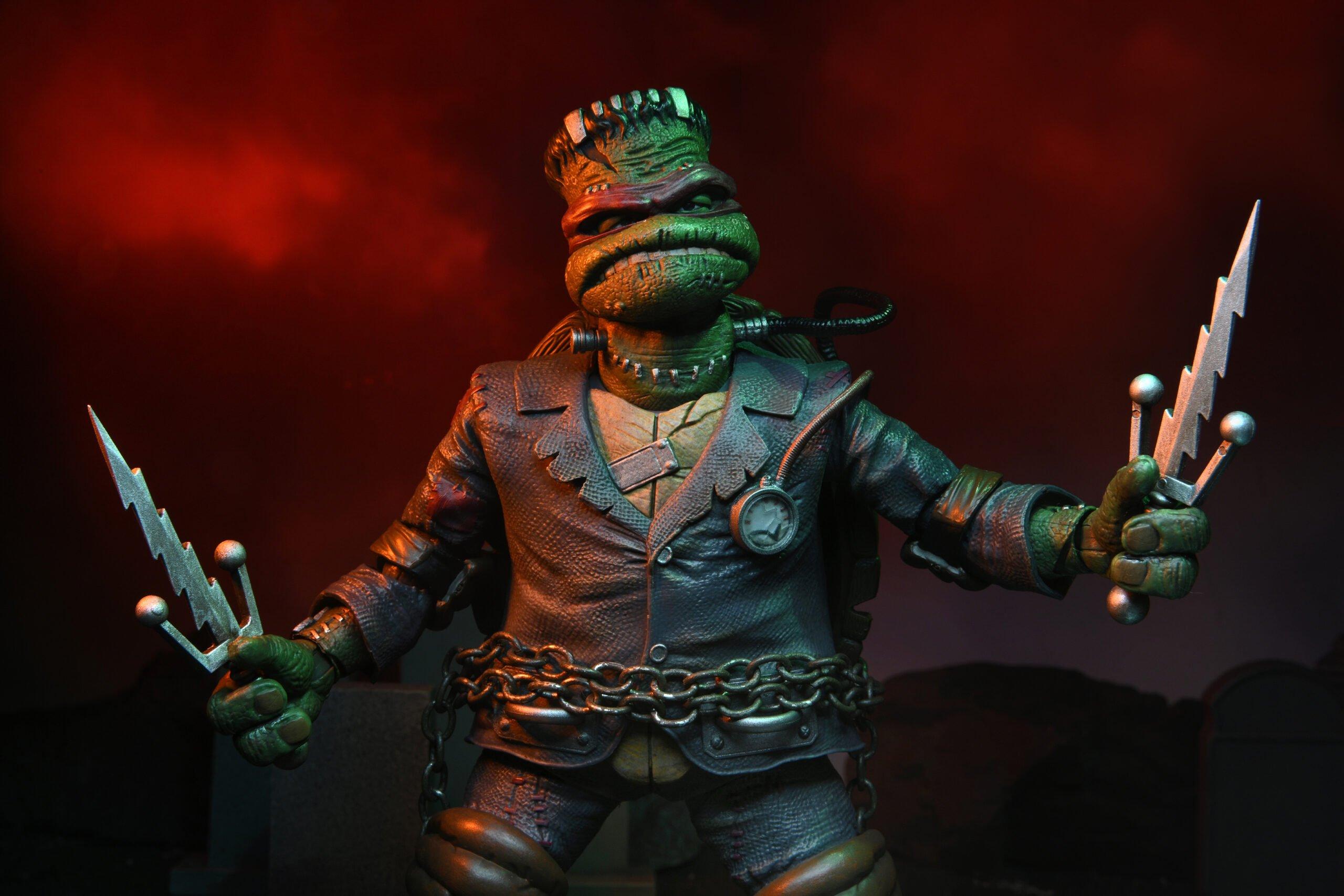 NECA Universal Monsters x Teenage Mutant Ninja Turtles Ultimate Raphael as Frankenstein's Monster 7-in Scale Action Figure