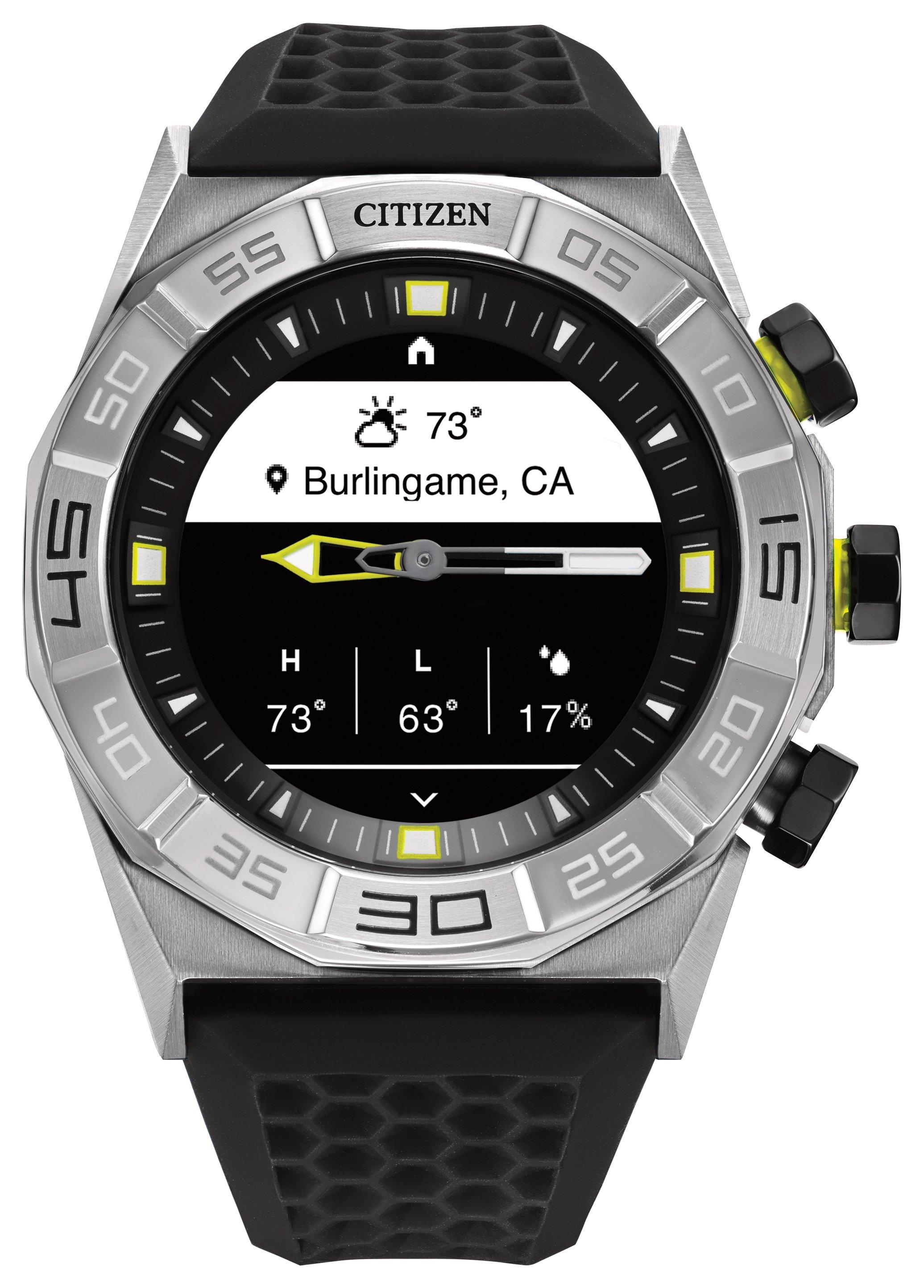 Citizen CZ Smart Hybrid 44mm Silver Tone Stainless Steel with Black ...