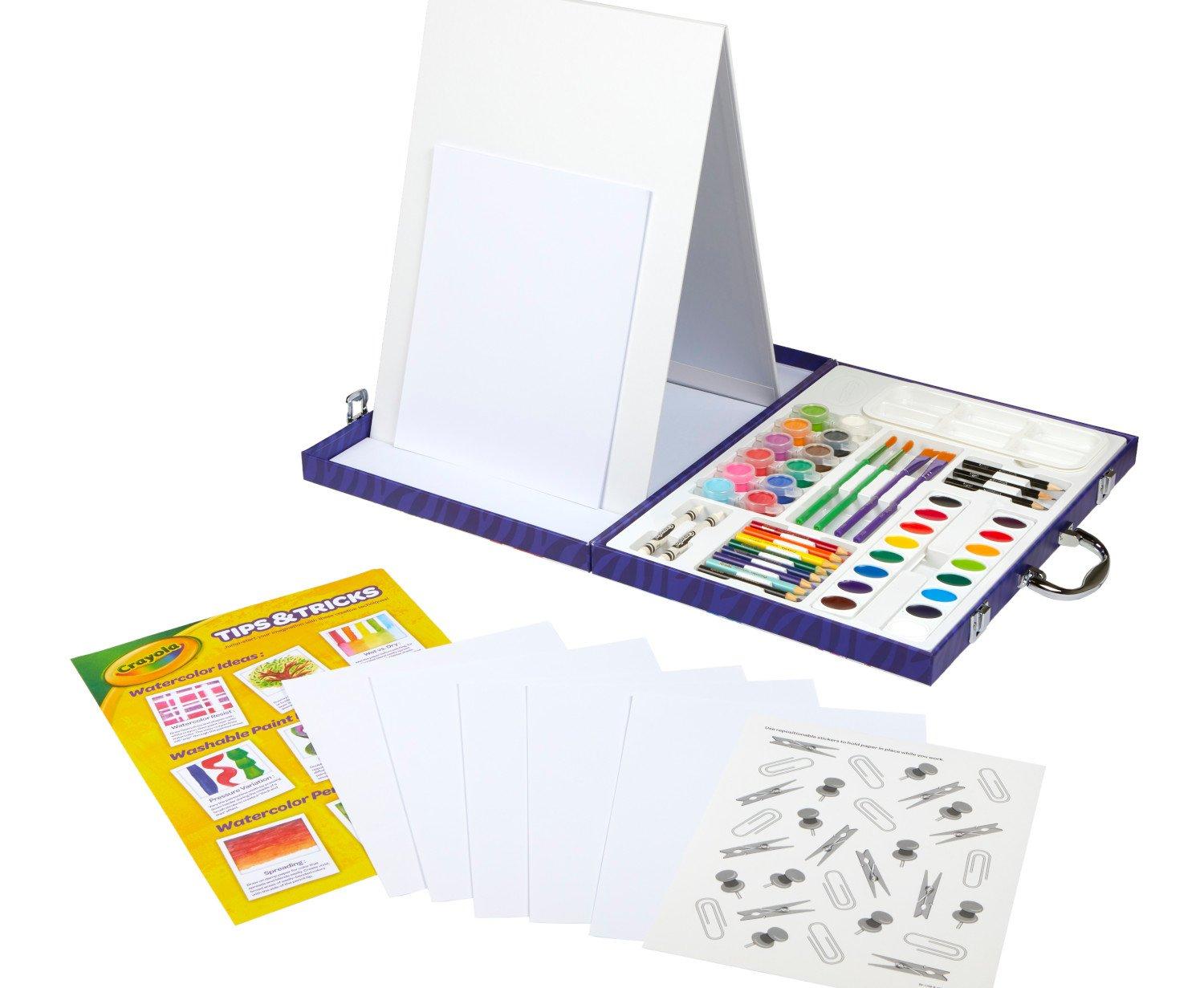 crayola paint and create easel case paint set 65 pieces