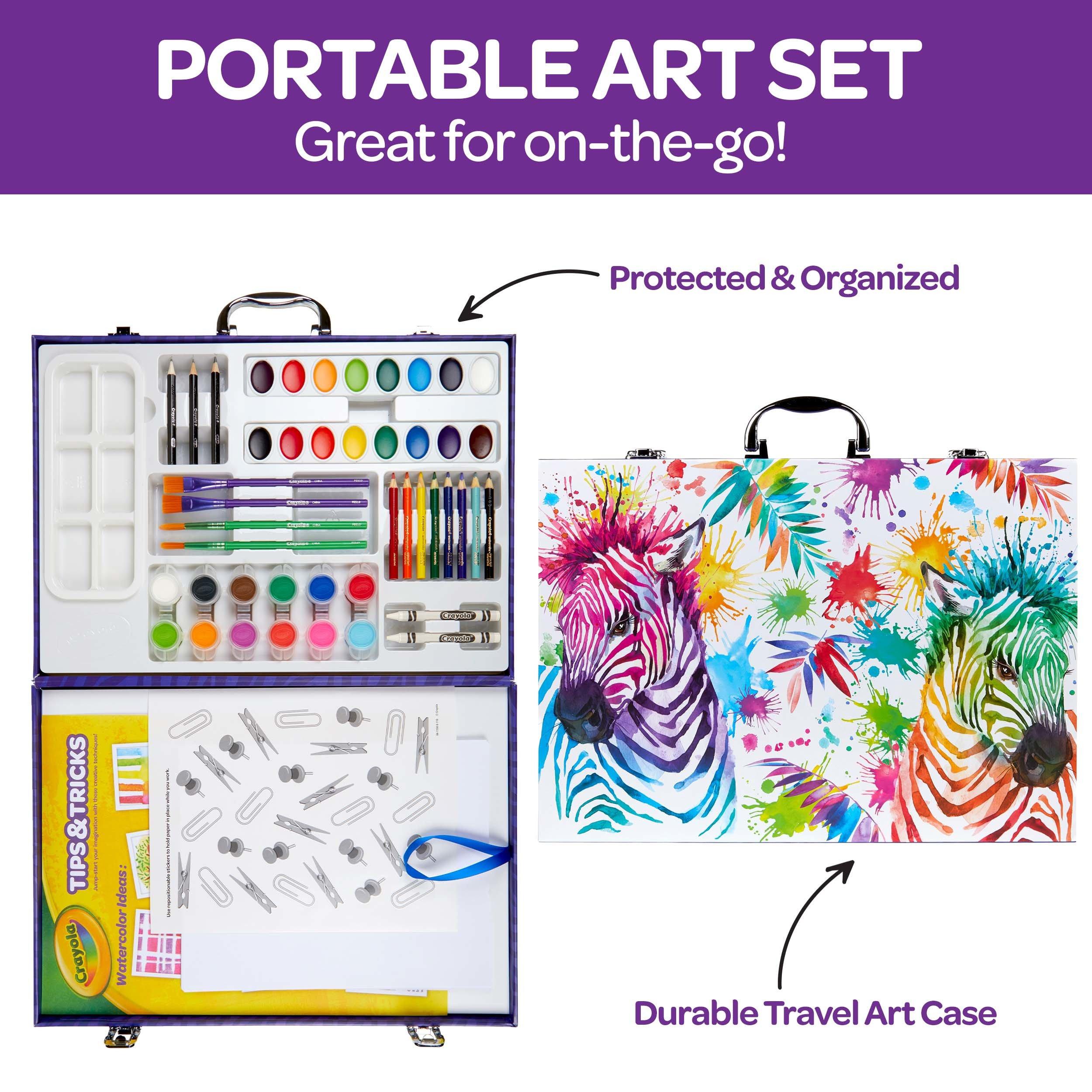 crayola paint and create easel case paint set 65 pieces