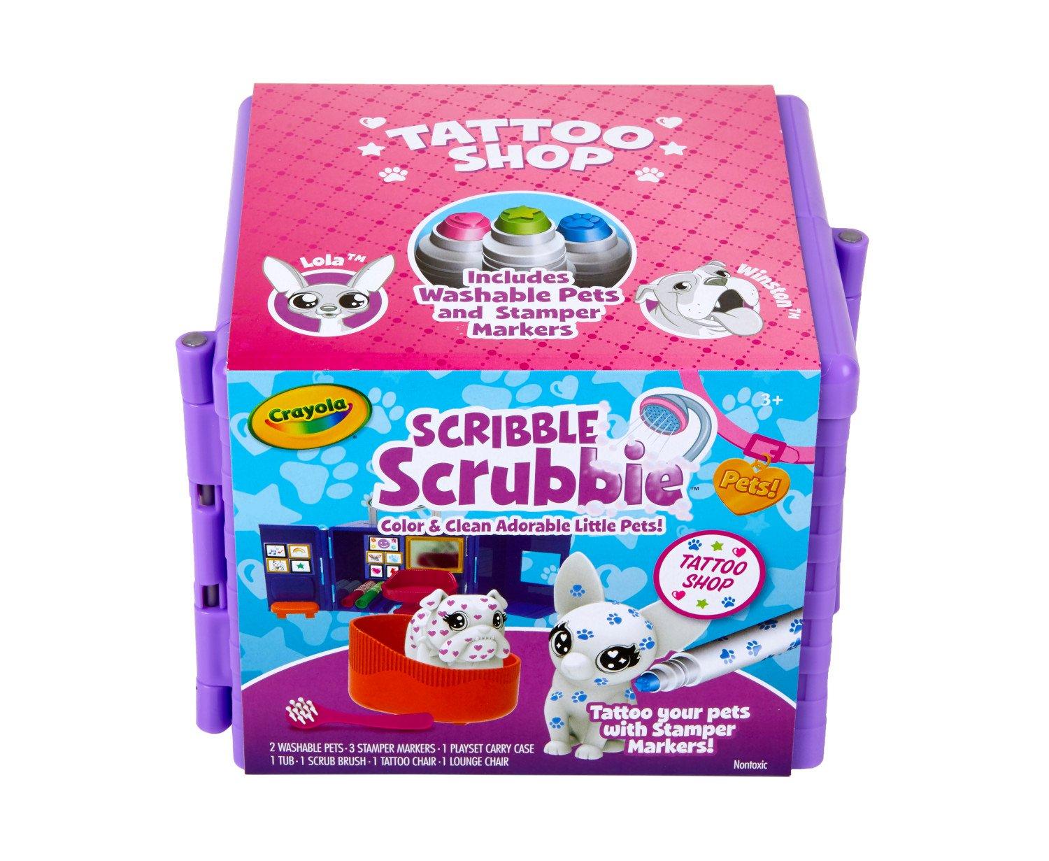 Crayola Scribble Scrubbie Pets Temporary Tattoo Shop Playset