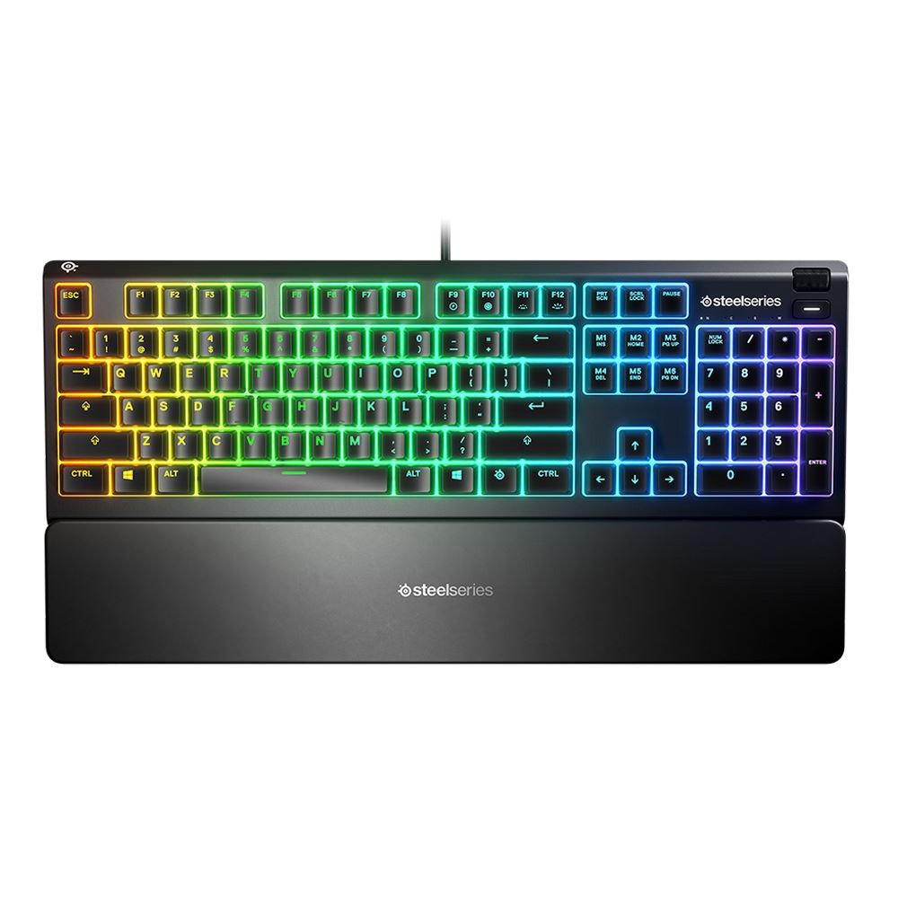 Steelseries Level Up Gaming Bundle Apex 3 Keyboard Rival 3 Wired Mouse Qck Medium Mouse Pad