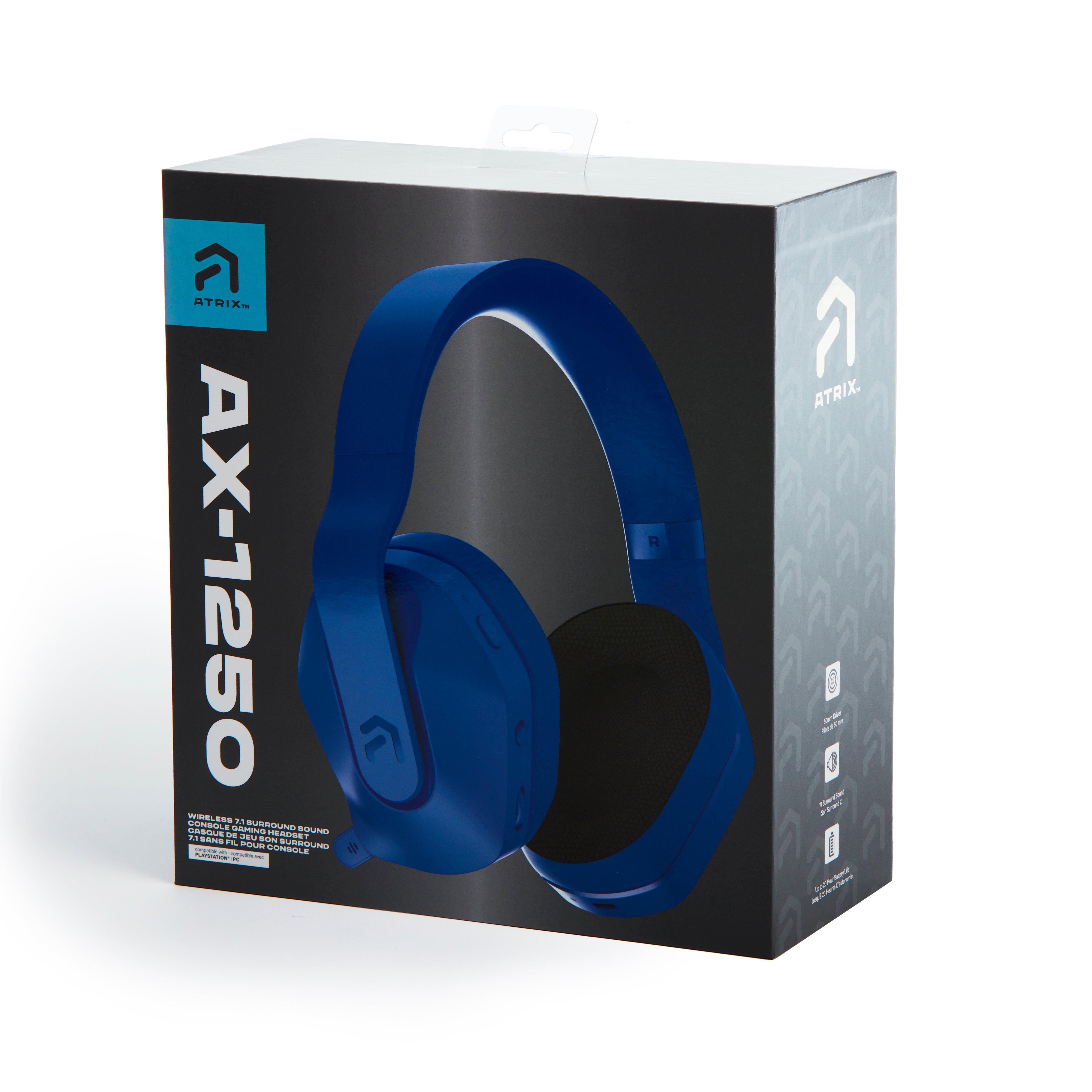 Atrix AX-1250 Wireless Gaming Headset for PS4/PS5/PC (Wired Compatibility with Xbox One/Xbox Series X/Switch) GameStop Exclusive