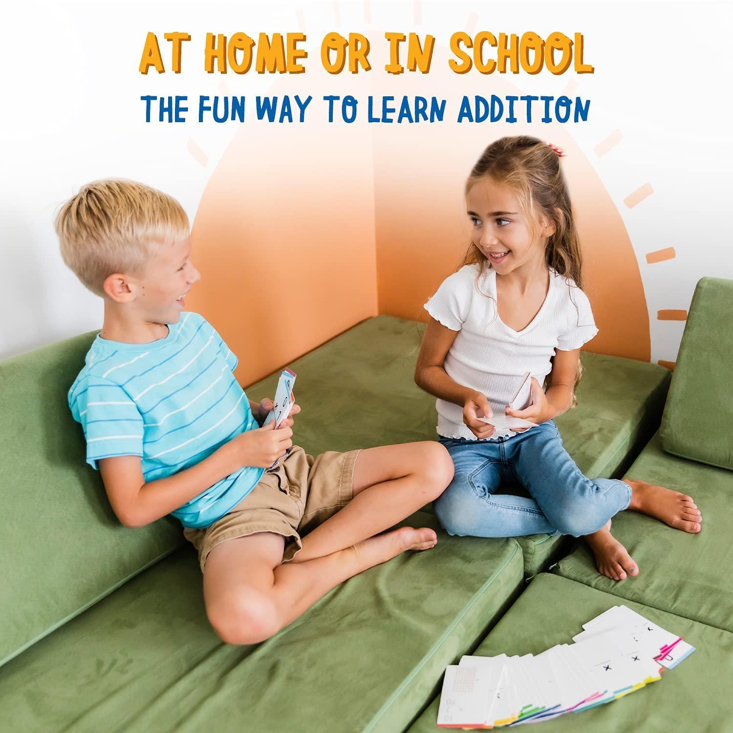 merka Addition Toy Card Game for Homeschool and Classroom Educational Picture Flash Cards