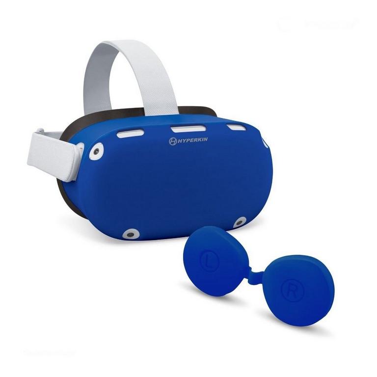 Hyperkin GelShell Headset Silicone Skin and Lens Cover Set for Meta Quest 2, Blue (GameStop)