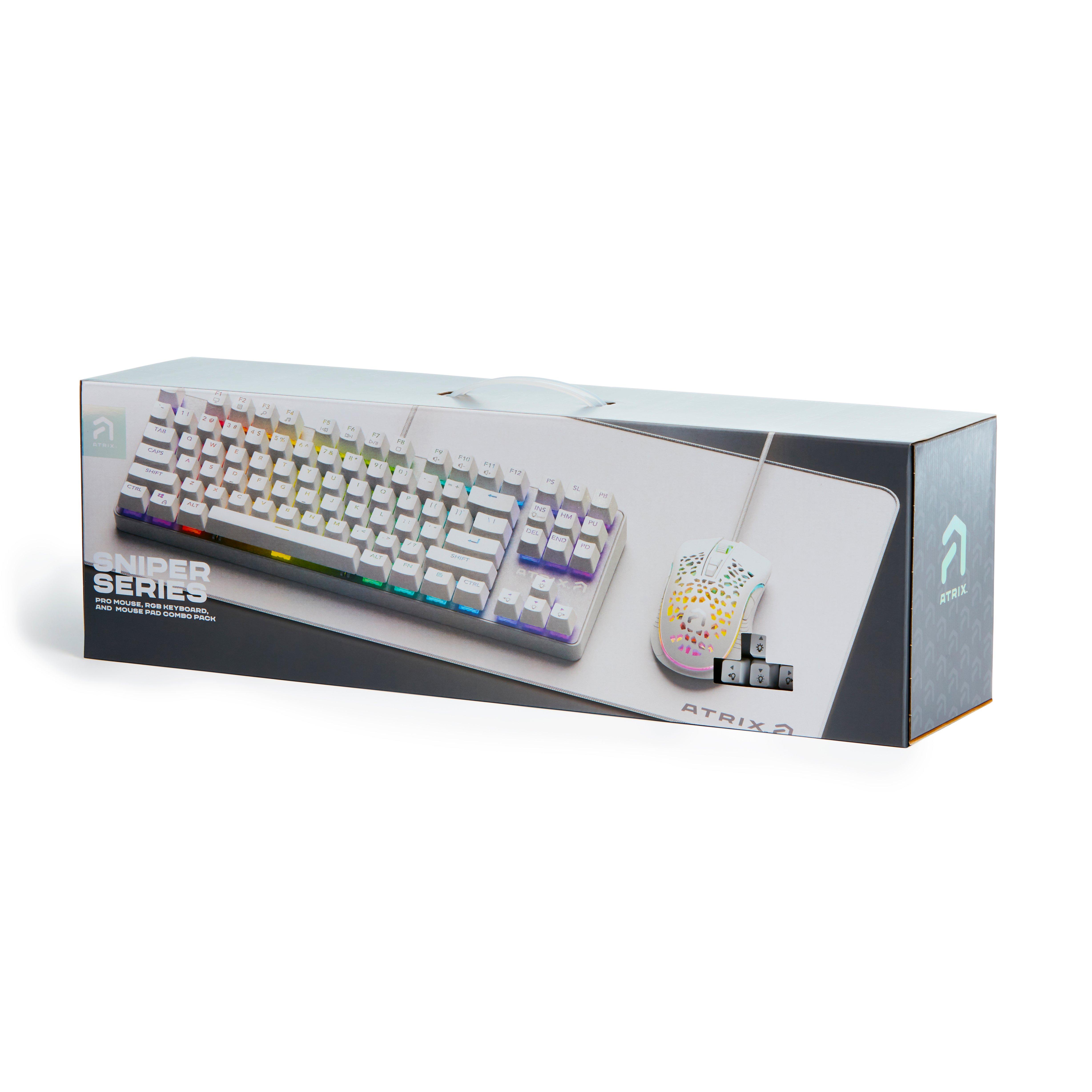 Atrix sniper series pc keyboard mouse and mousepad bundle