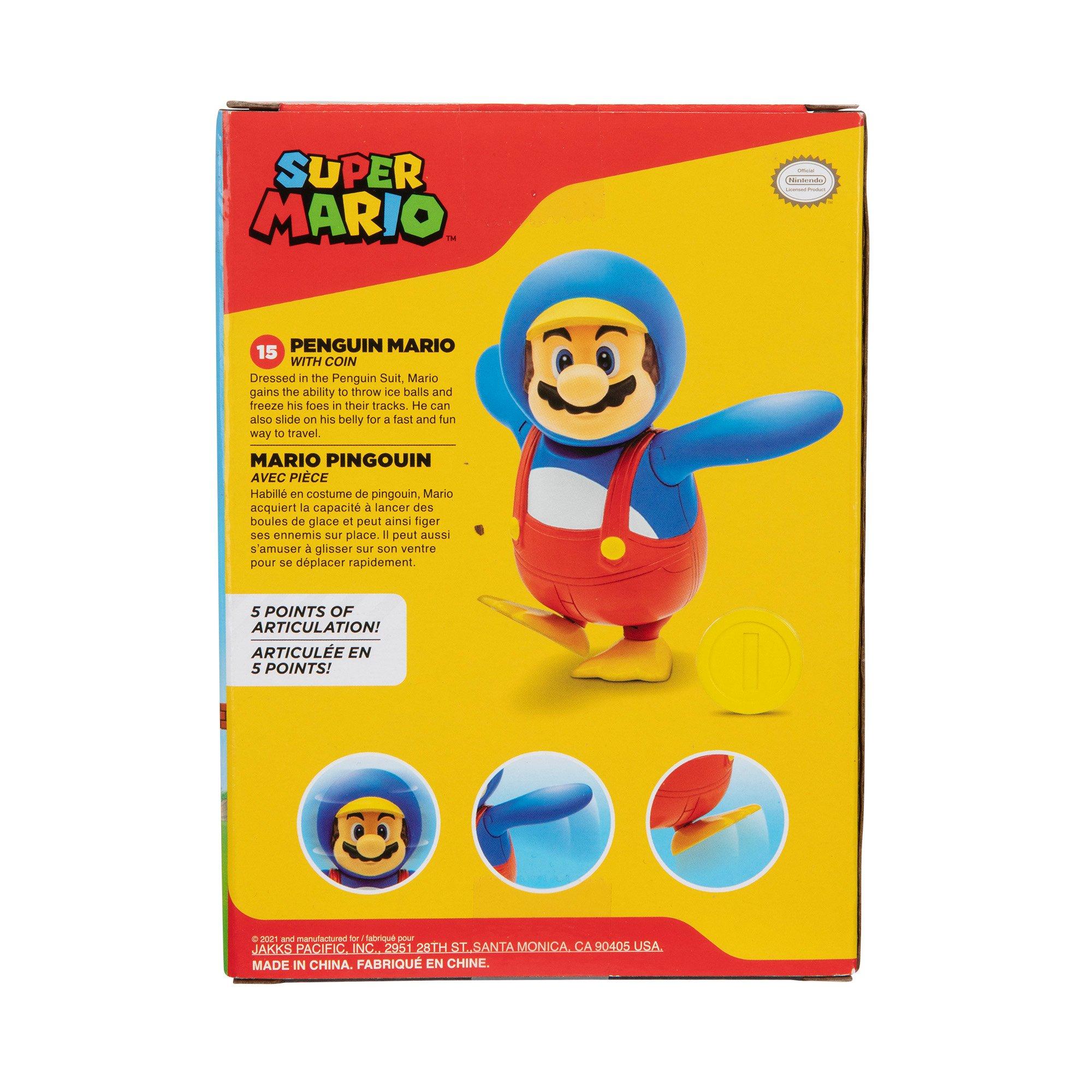 Jakks Pacific Nintendo Penguin Mario 4in Figure with Coin