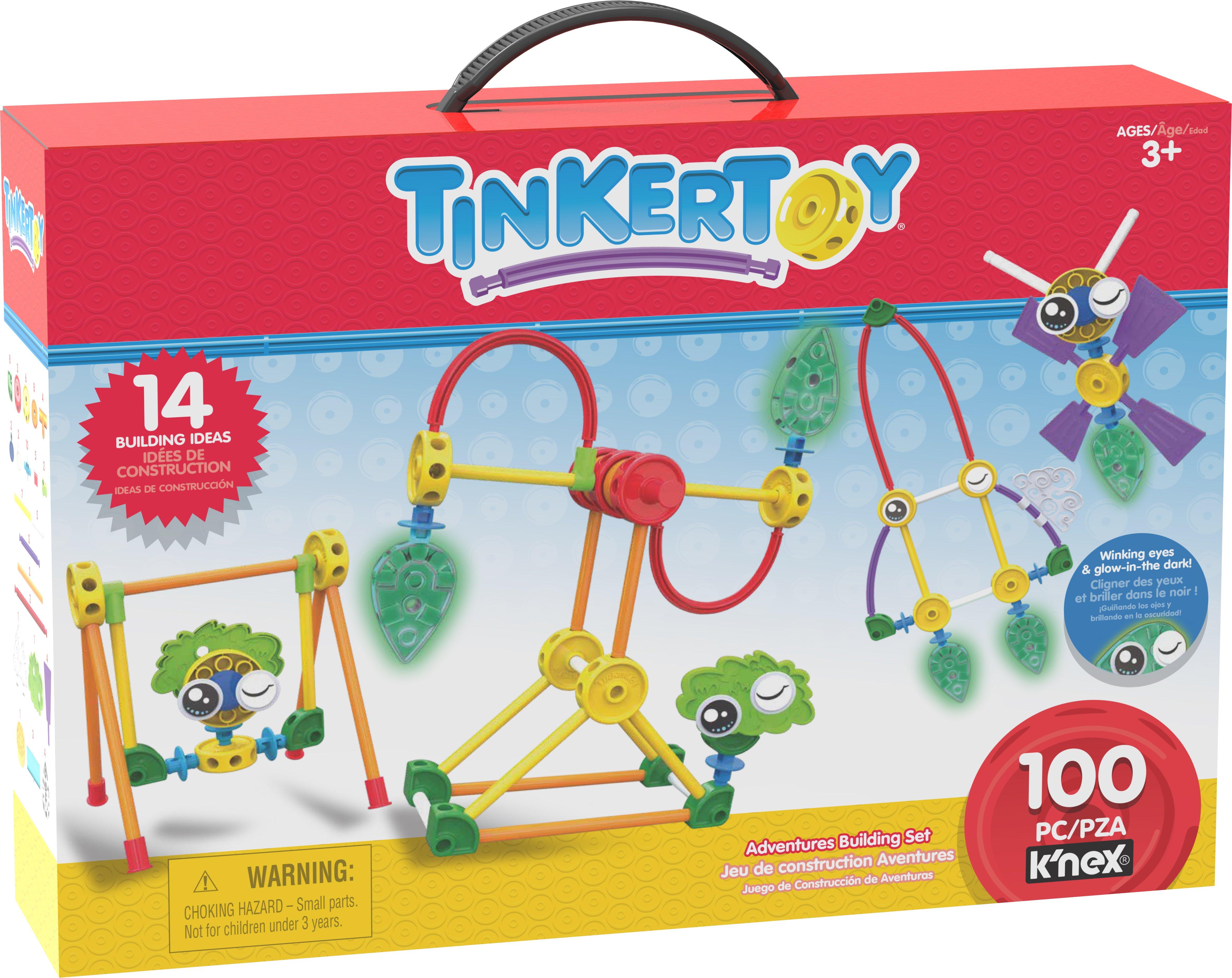 list item 1 of 10 Basic Fun Tinkertoy Adventures 100 Piece Building Set