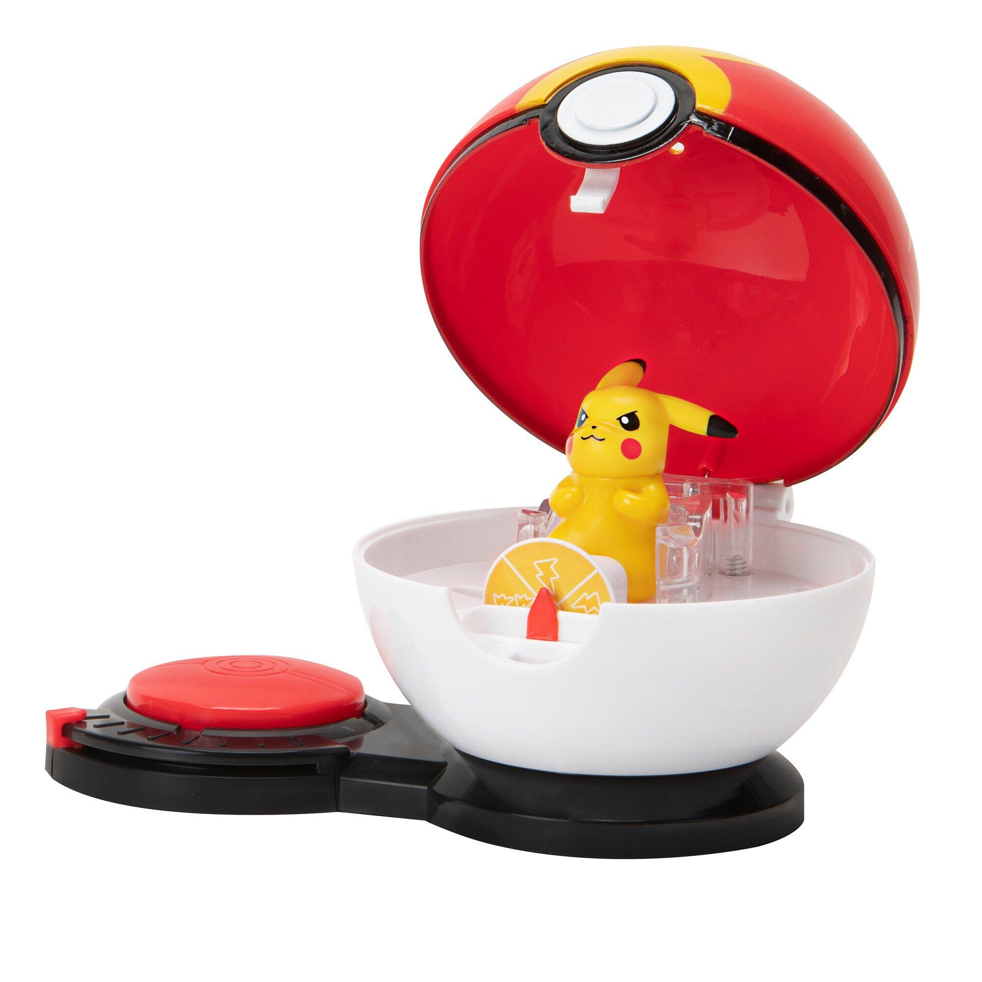 Jazwares Pokemon Surprise Attack Game Pikachu with Repeat Ball vs.  Bulbasaur with Poke Ball