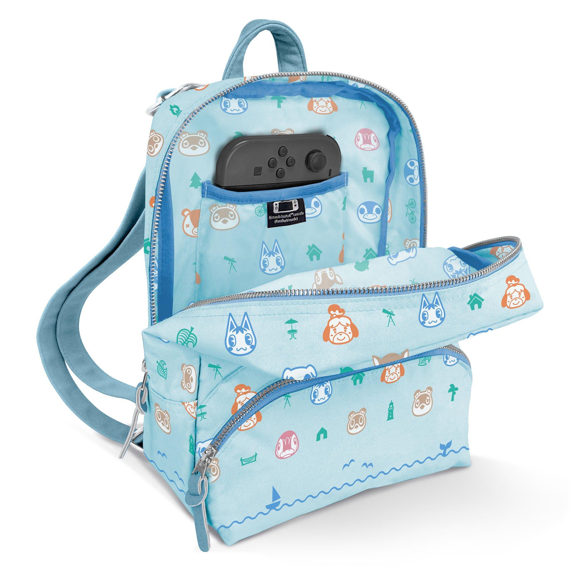 Razer Animal Crossing: New Horizons Outdoor Pattern Mini Backpack with Nintendo Switch Travel Pocket