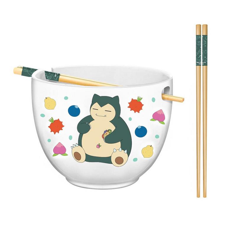 Pokemon Snorlax Ceramic Ramen Bowl with Chopsticks Set