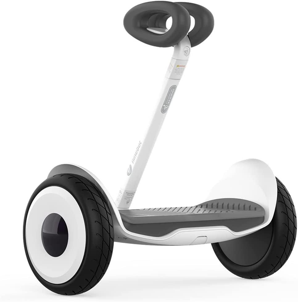 Segway Ninebot S Smart Self-Balancing Electric Scooter with 13.7 Max  Operating Range and 10 mph Max Speed - White 