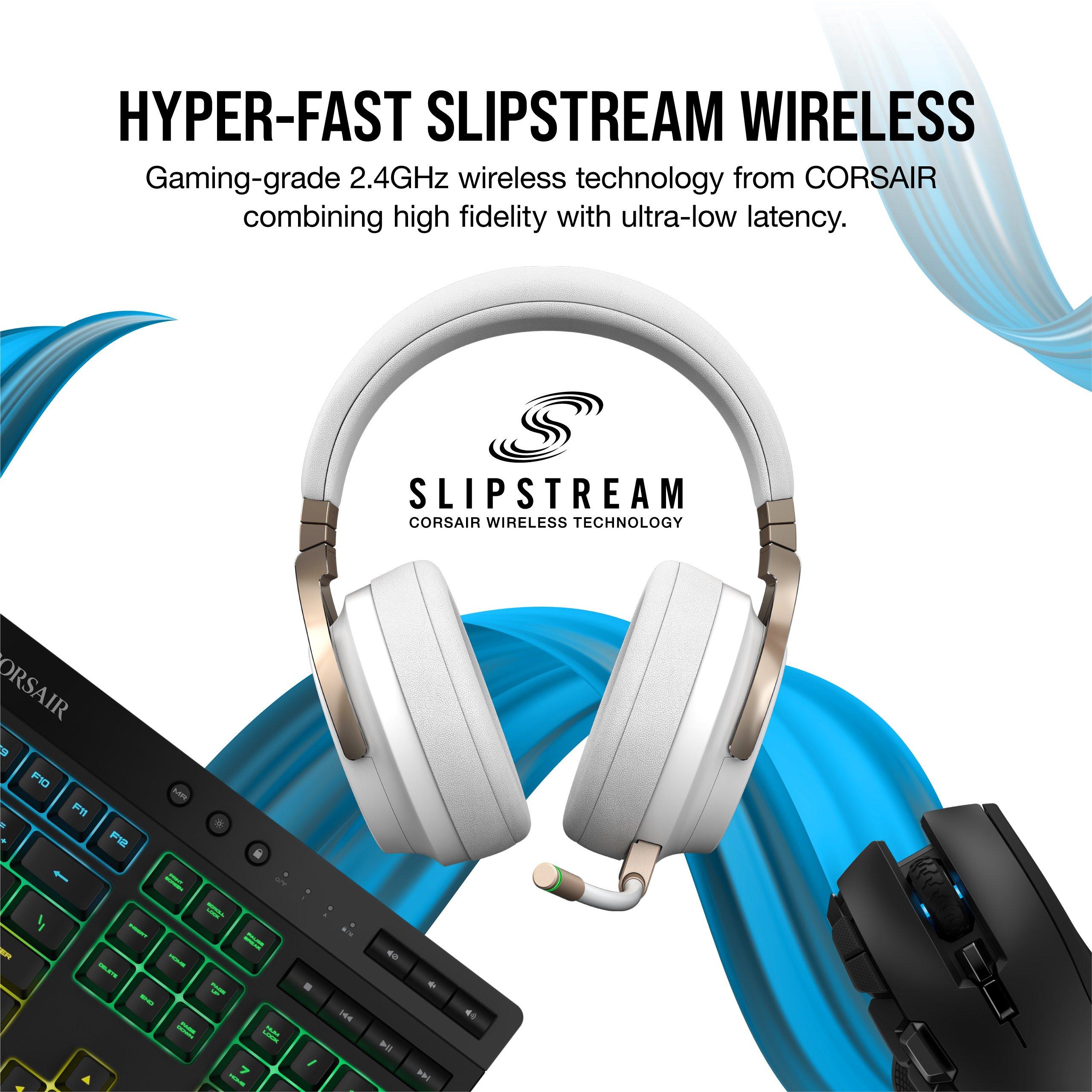 Corsair VIRTUOSO RGB Wireless/Wired High-Fidelity Over the Ear Gaming  Headset - White for sale online