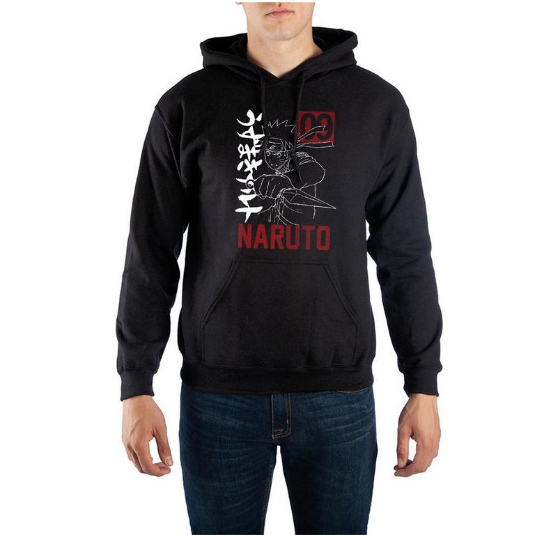 Naruto 09 Mens Hooded Sweatshirt, Black X-Large Bioworld Merchandising GameStop