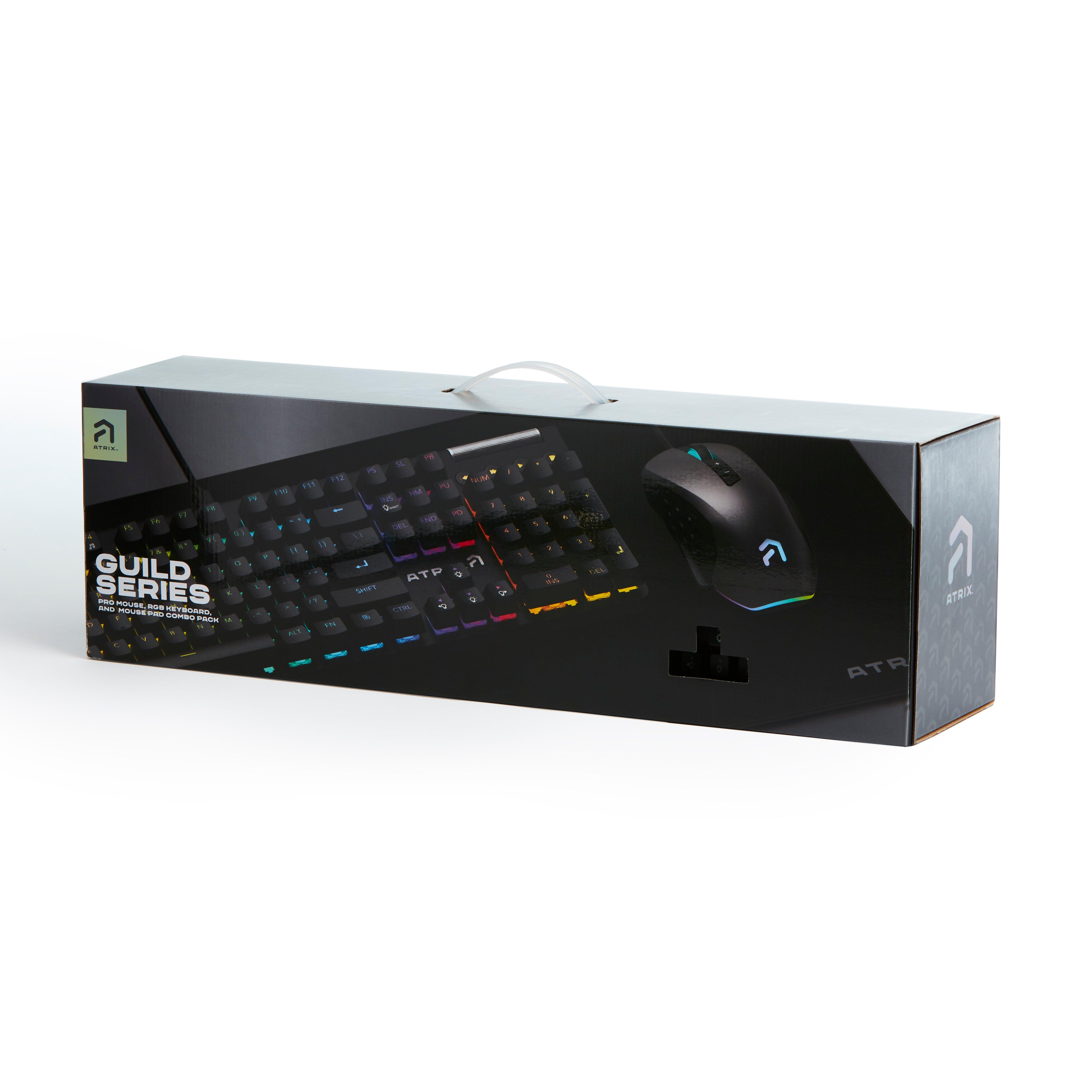 Atrix guild series pc keyboard mouse and mousepad bundle gamestop