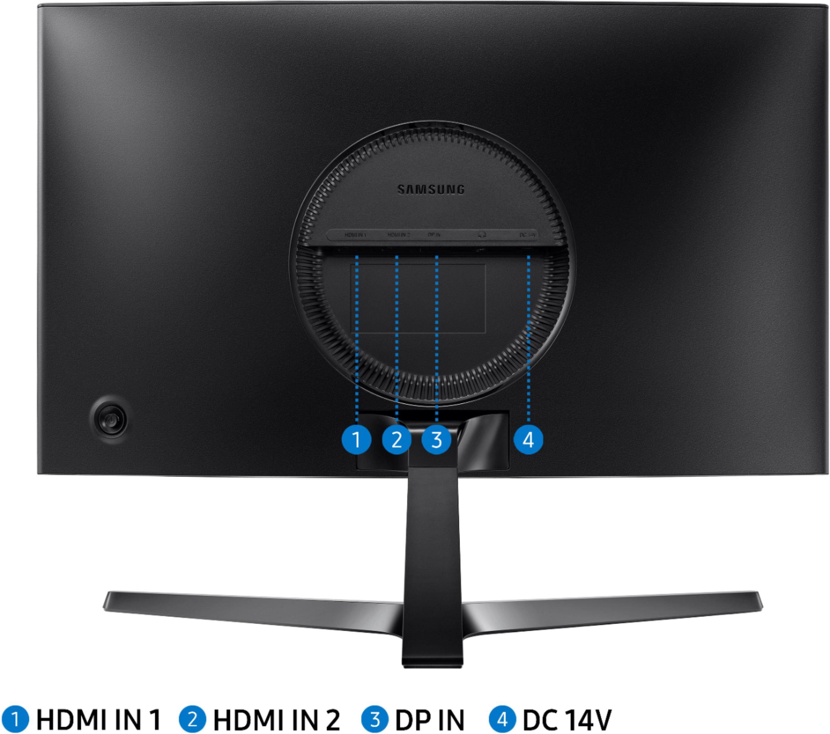 SAMSUNG Monitor curvo para juegos FHD 1080p CRG5 de 24 pulgadas, 144 Hz, 4  ms, configuración exclusiva de jugador, AMD Radeon FreeSync, modo protector