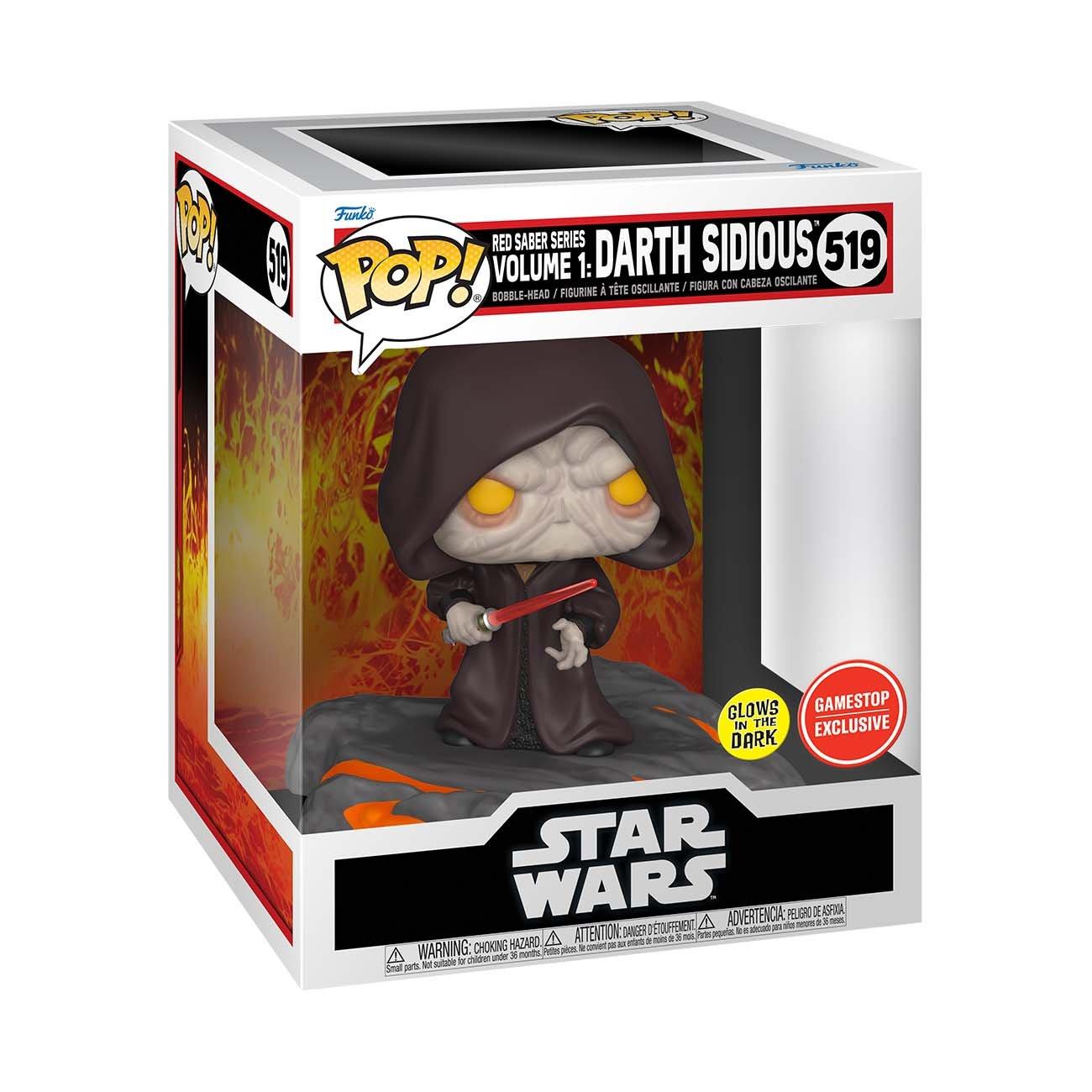 Funko POP! Star Wars Red Saber Series Volume 1: Darth Sidious Glow-in-the-Dark Bobblehead GameStop Exclusive