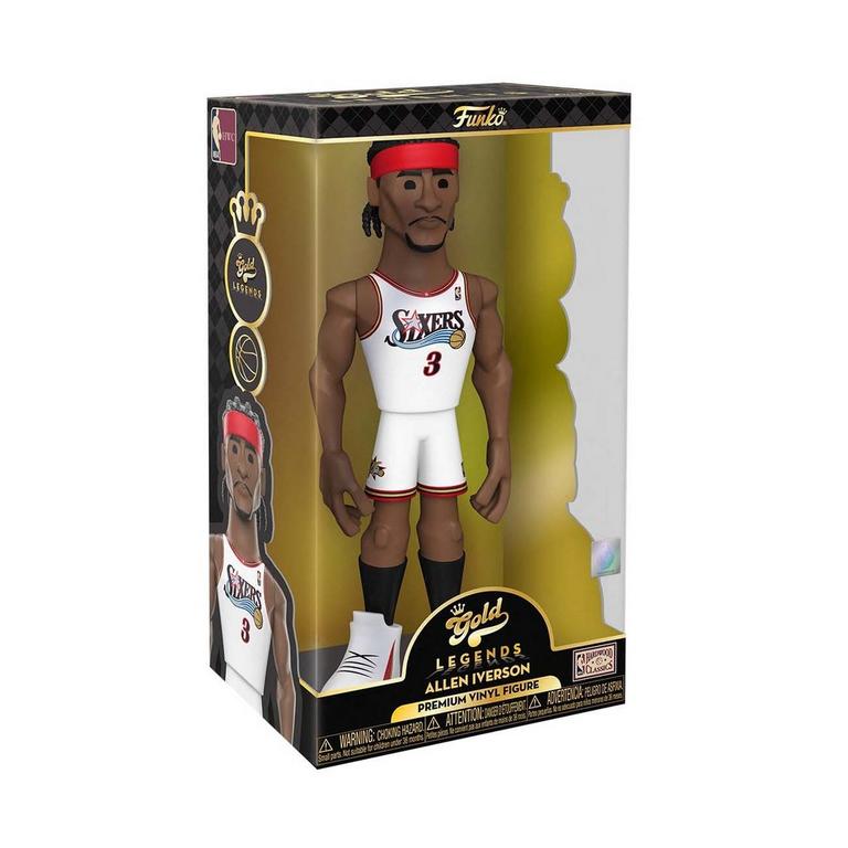 NBA Legends 76ers Allen Iverson 12-Inch Vinyl Gold Figure