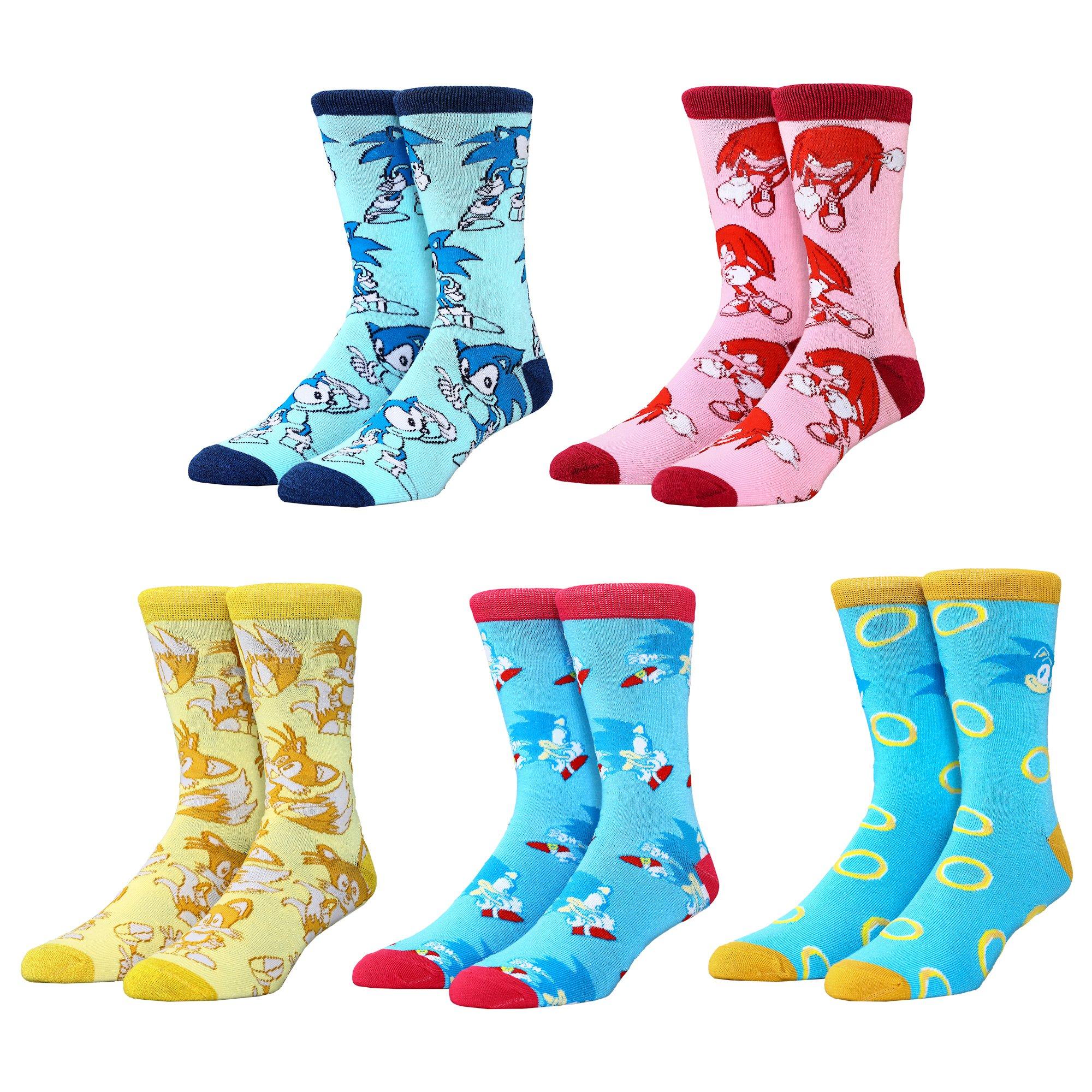 Sonic The Hedgehog 5 Pack Crew Socks