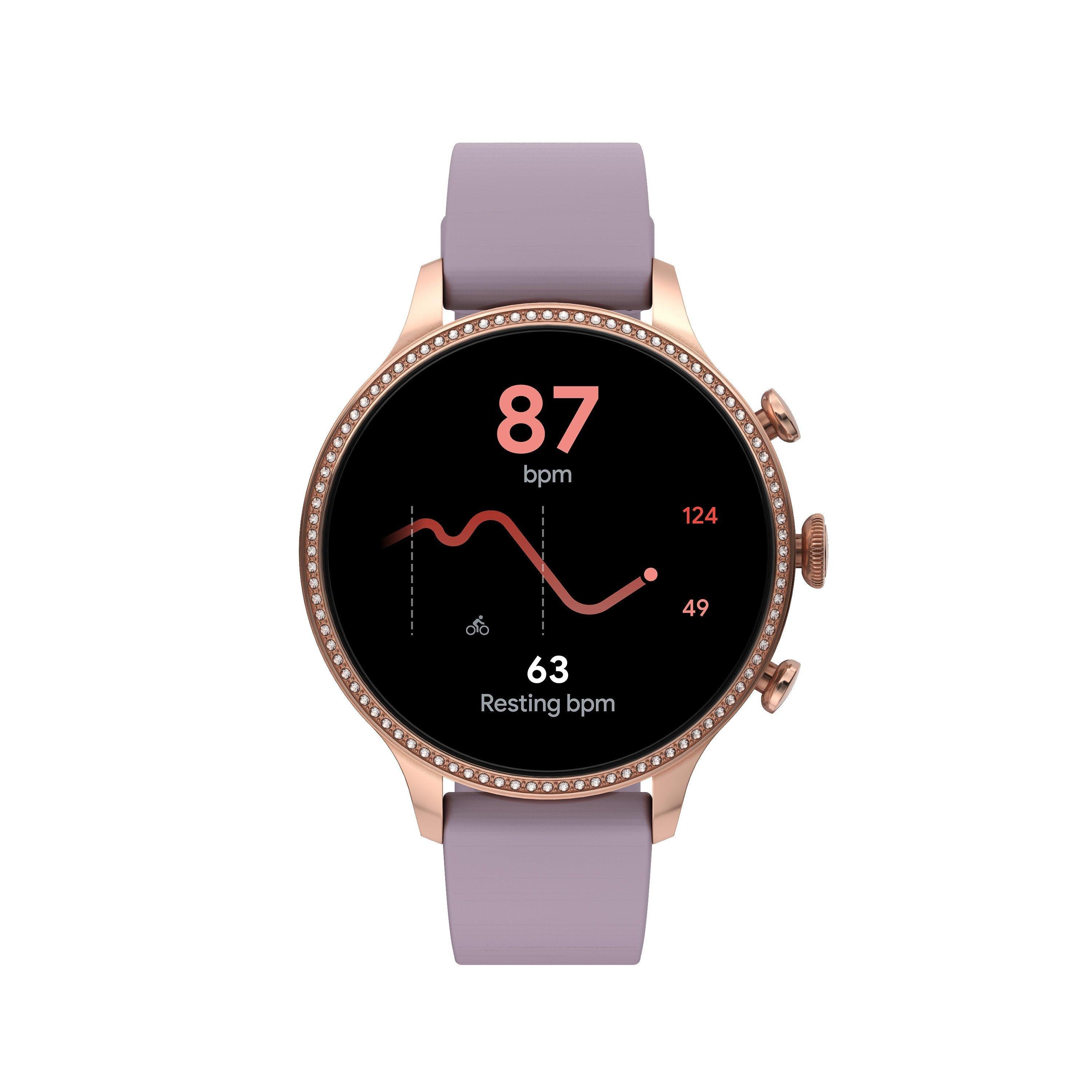 Fossil Gen 6 42mm Smartwatch with Purple Silicone Strap