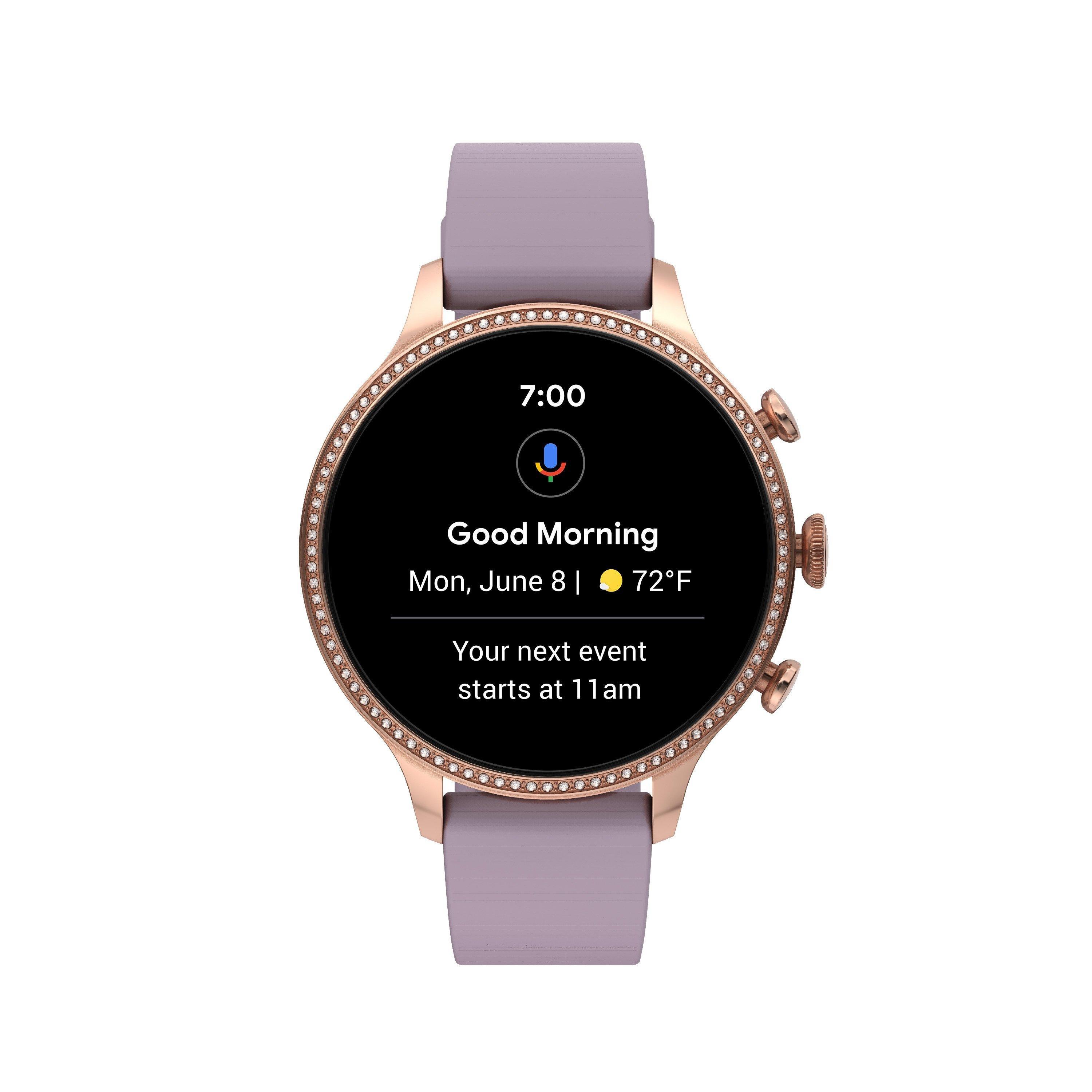 Fossil Gen 6 42mm Smartwatch with Purple Silicone Strap | GameStop