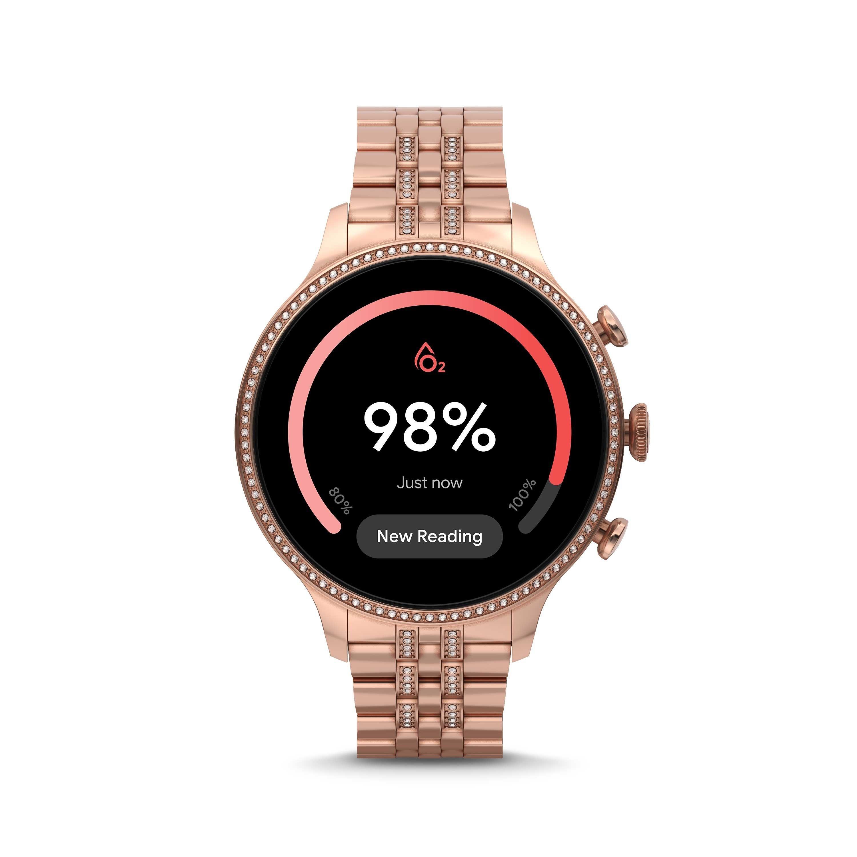 list item 12 of 16 Fossil Gen 6 42mm Smartwatch with Rose Gold Stainless Steel Bracelet